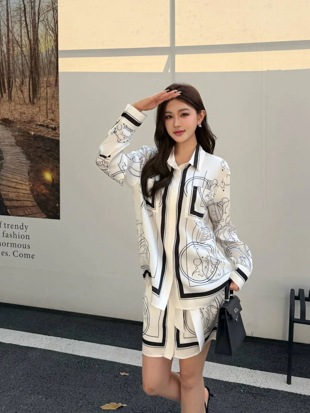 Herm 26ss print silk shirts