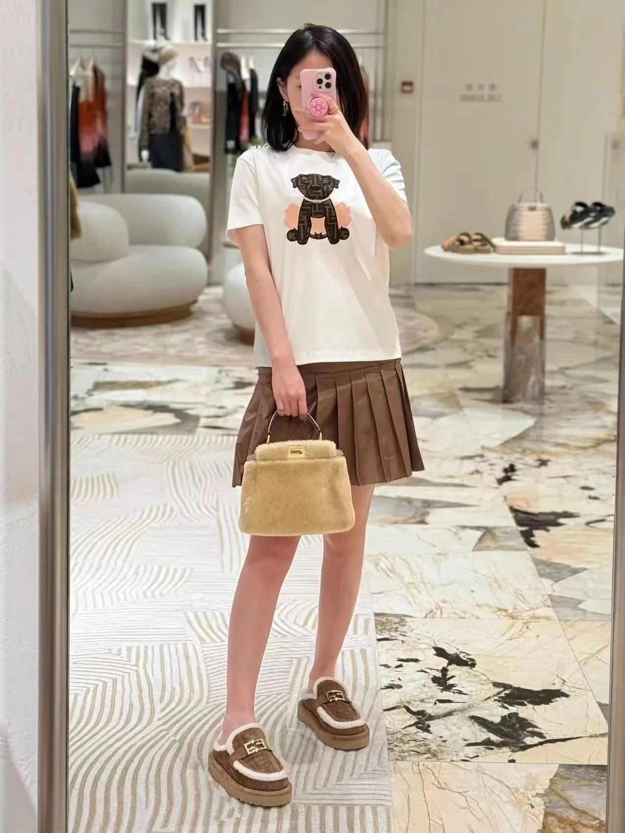 Fend 26ss embroidery t-shirts