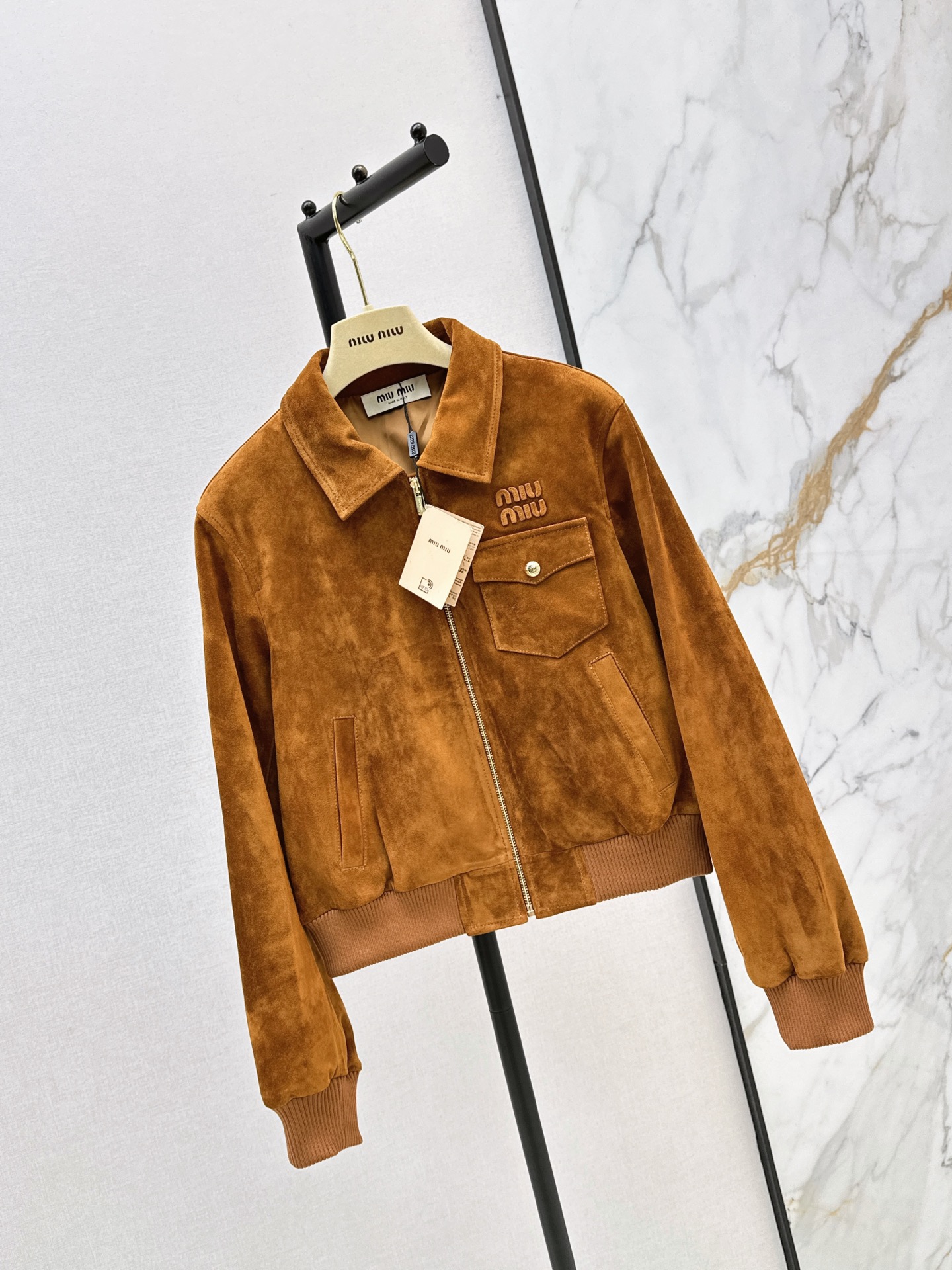 Miu 26ss suede sheepskin jacket