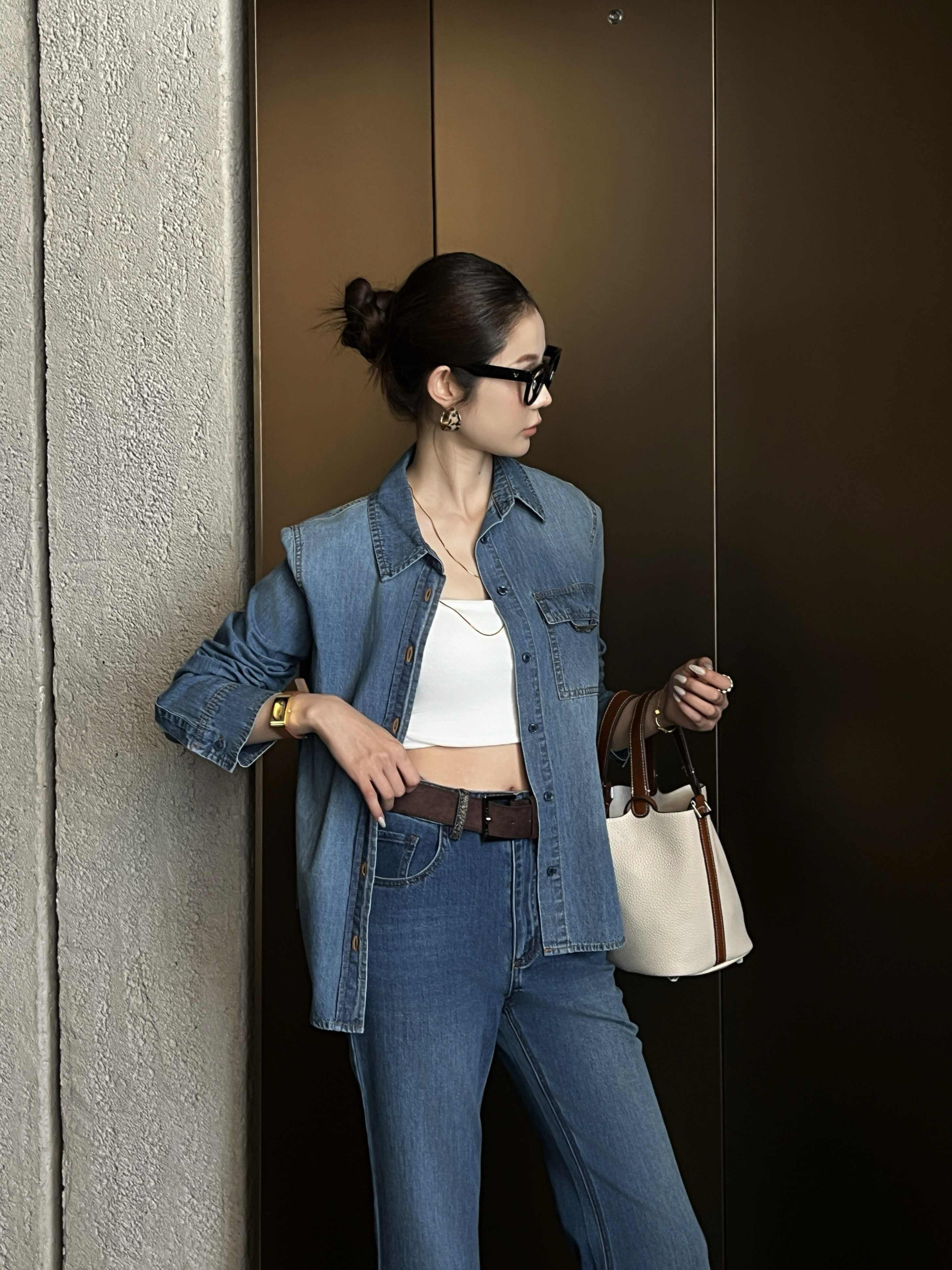 Brun 26ss denim shirt