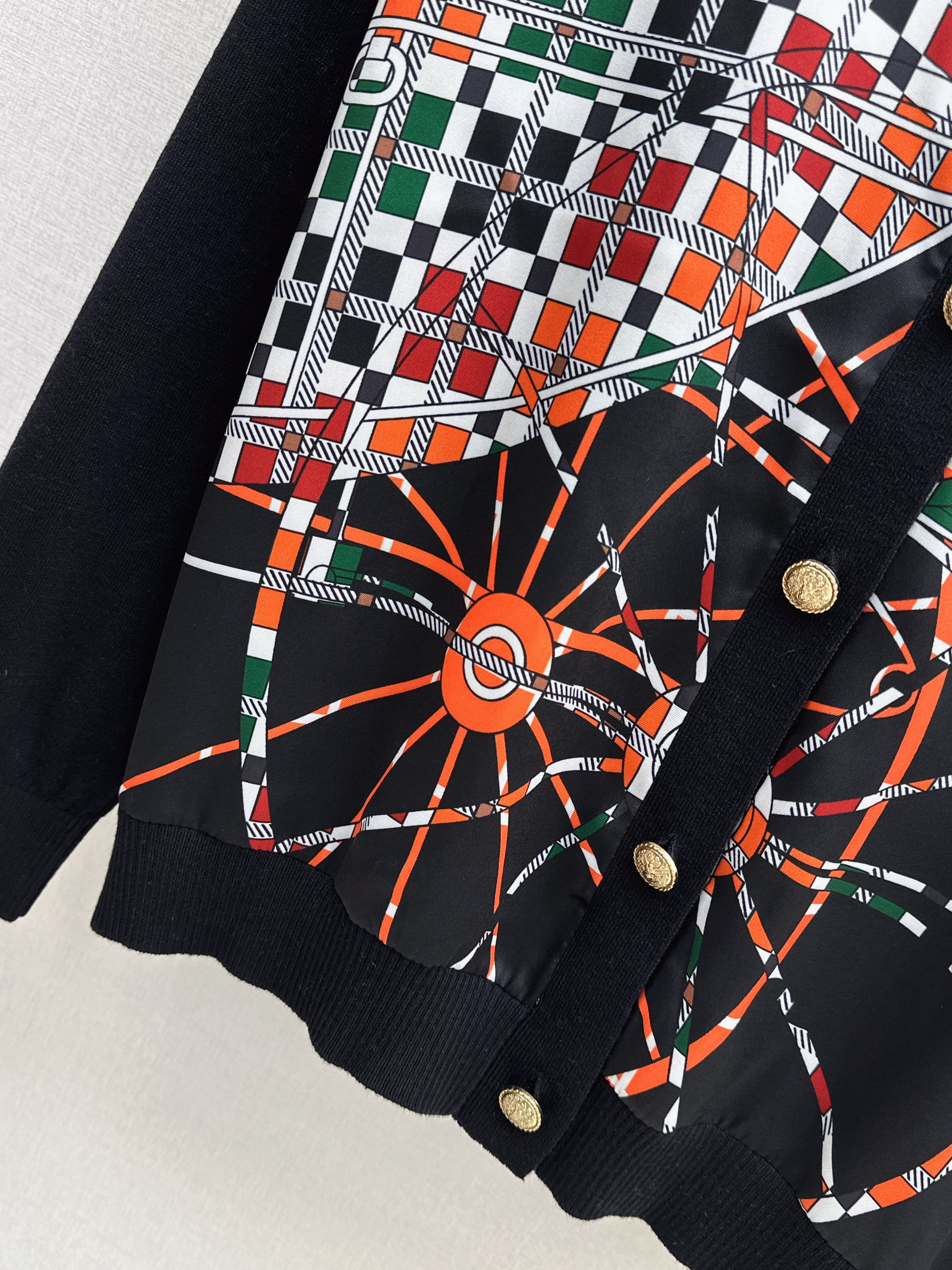 Herm 26ss print knit cardigan