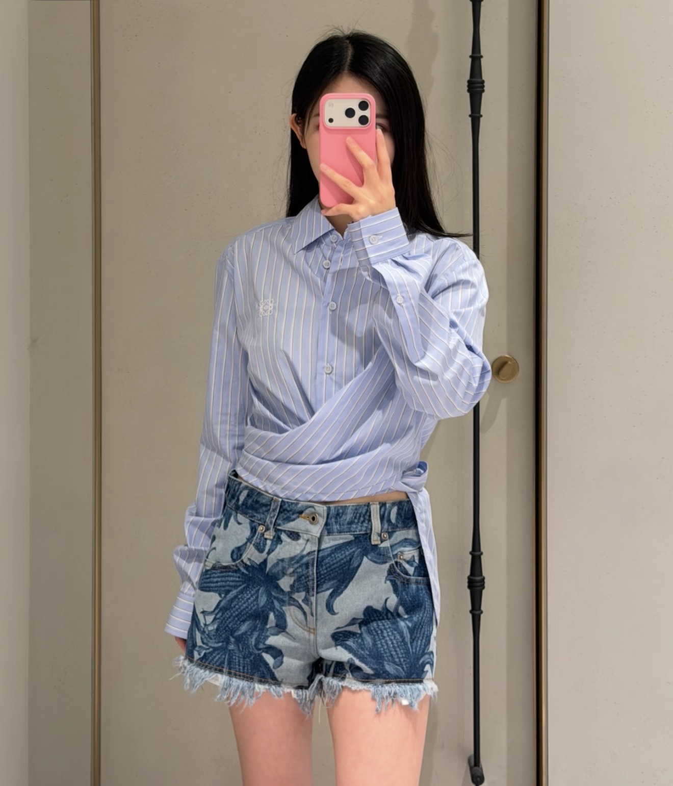 Loe 26ss stripe shirt