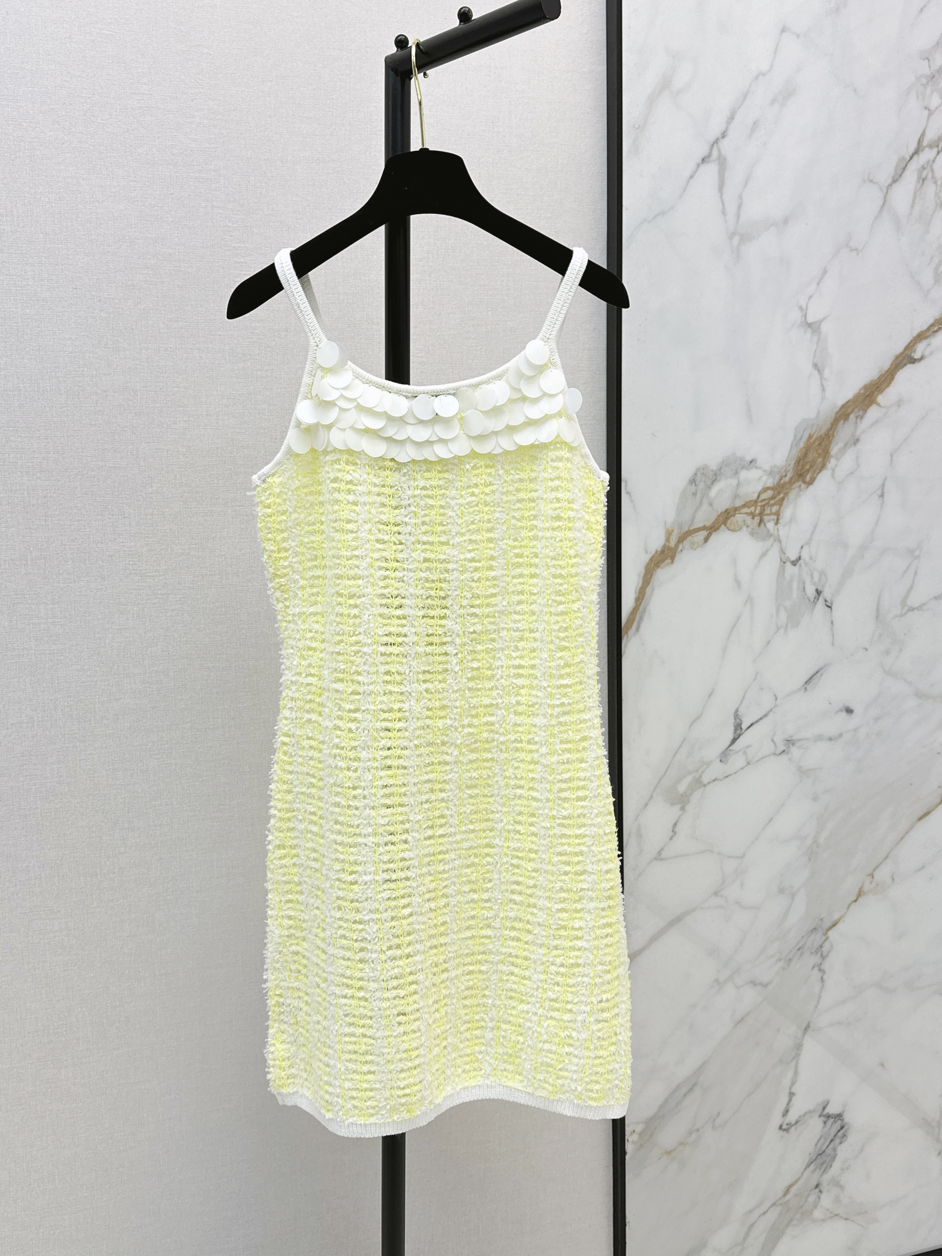 Chan 26ss knit slip dress