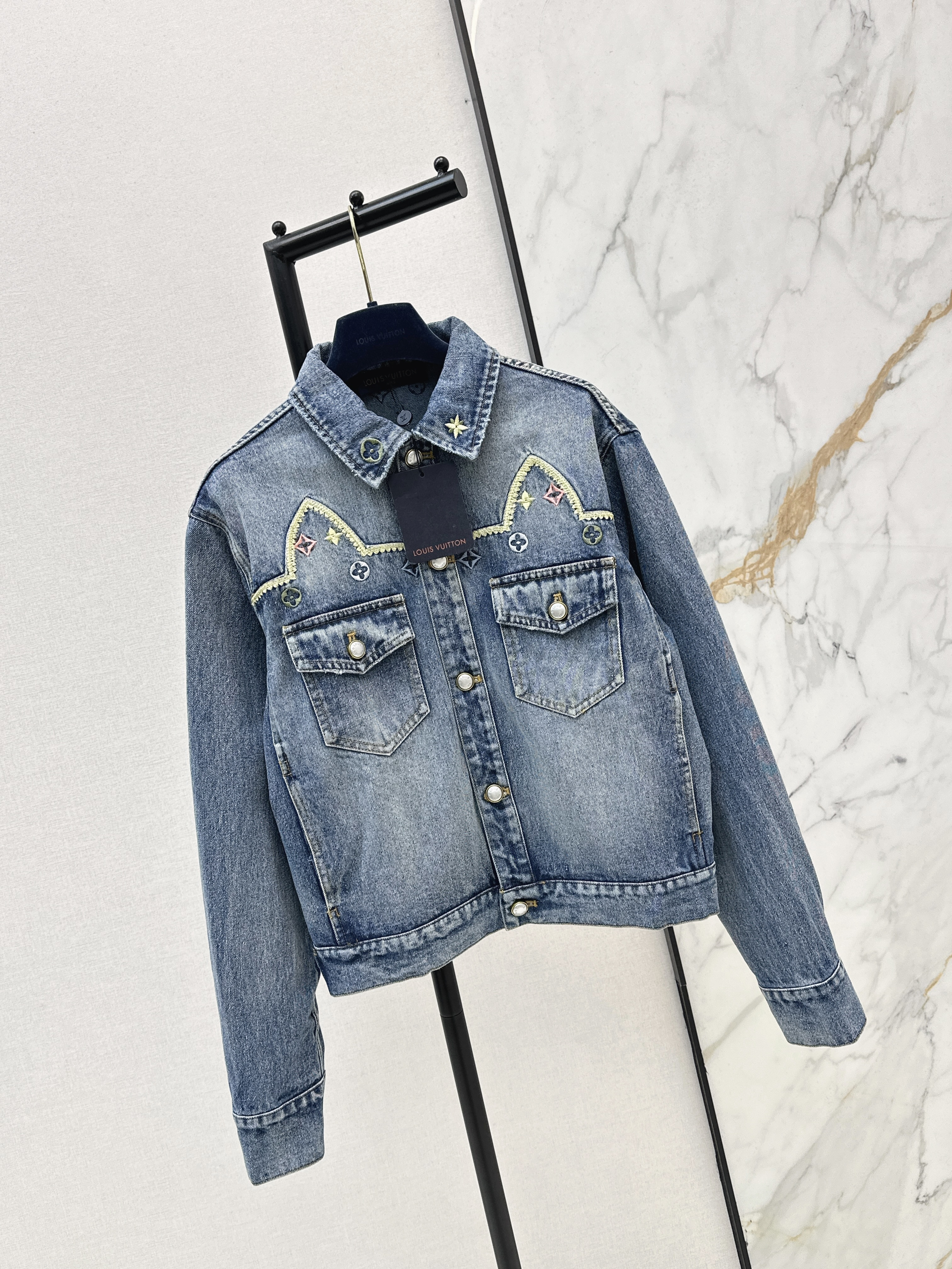Loui 26ss embroidery denim shirts