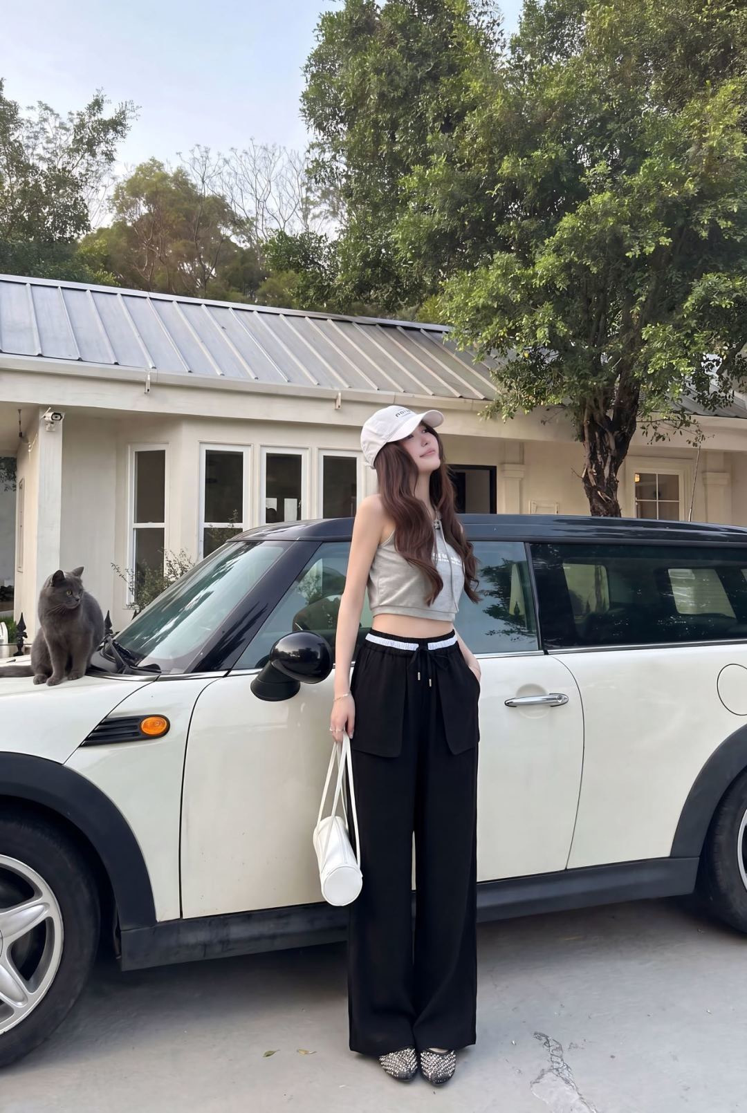 Miu 26ss straight-leg pants