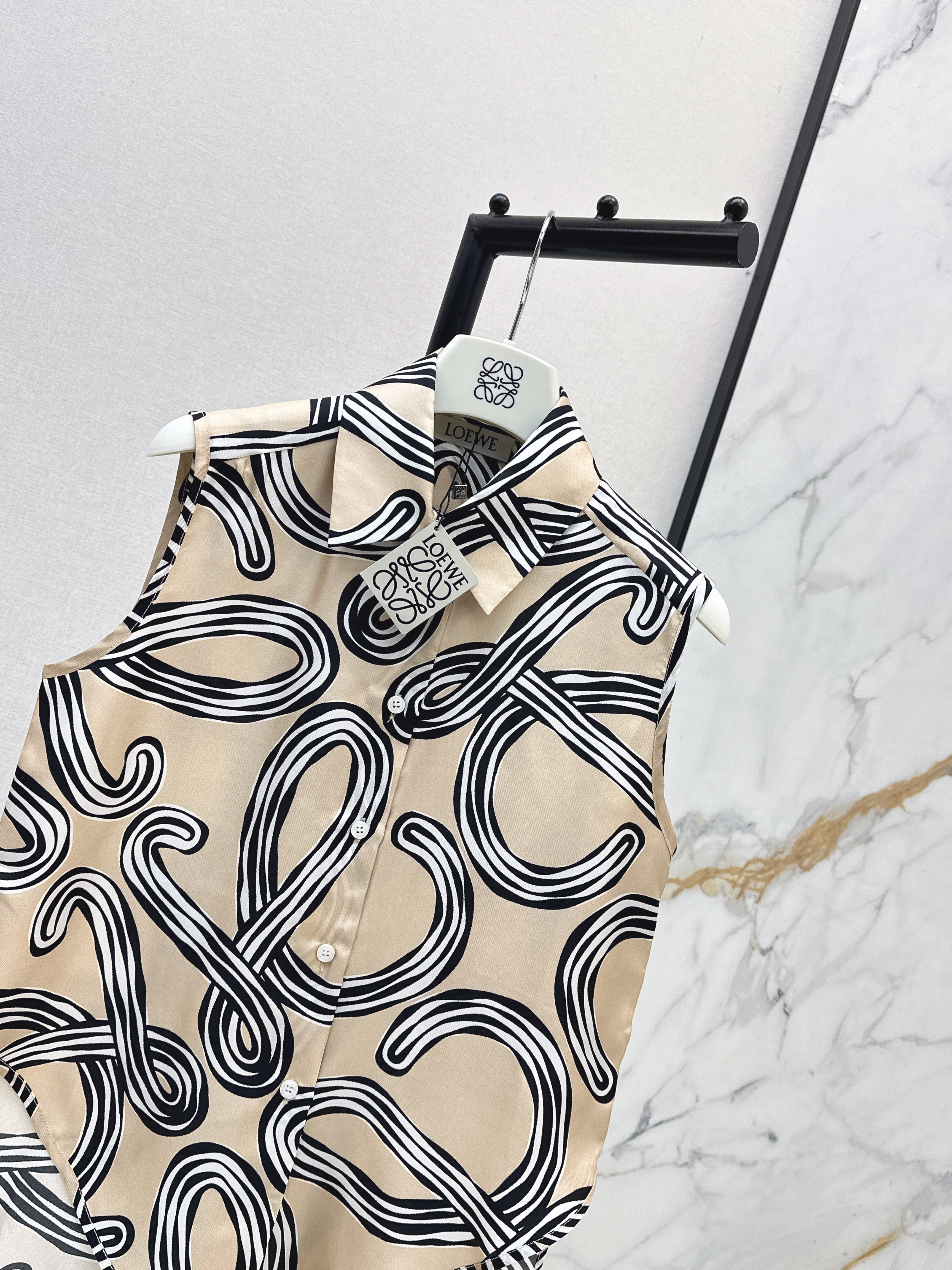 Loe 26ss print silk shirt