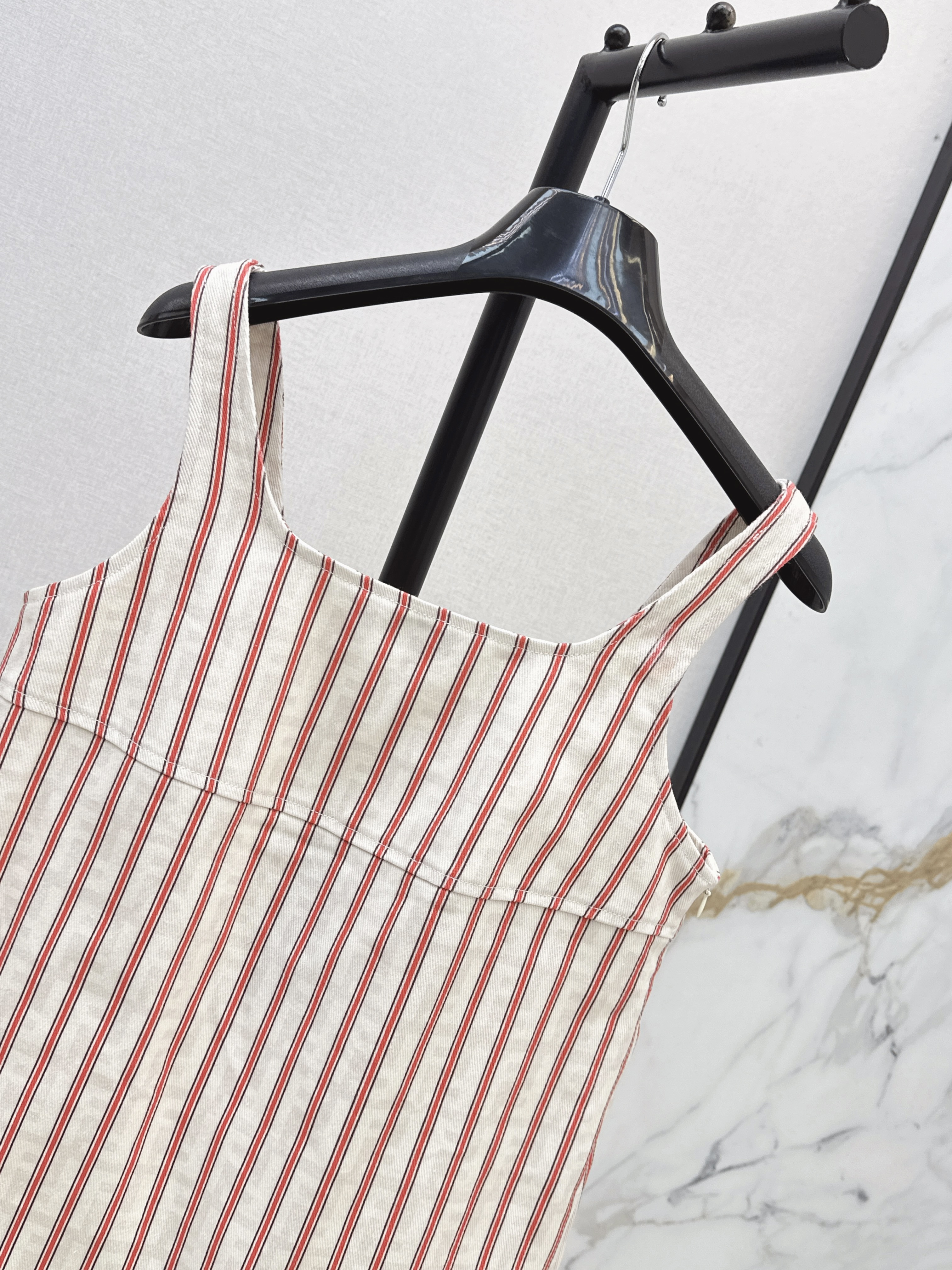 Fend 26ss Striped Sleeveless Mini Dress