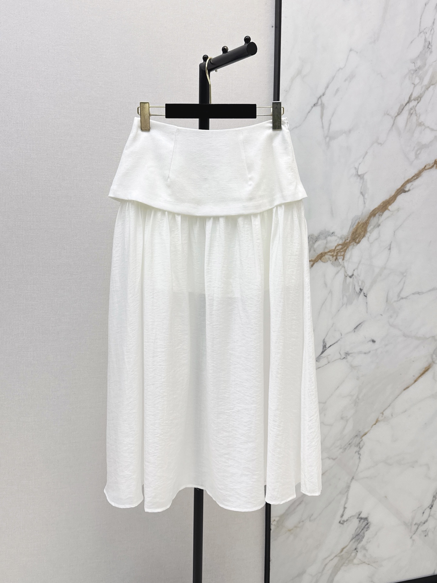 Chan 26ss contract mesh skirt