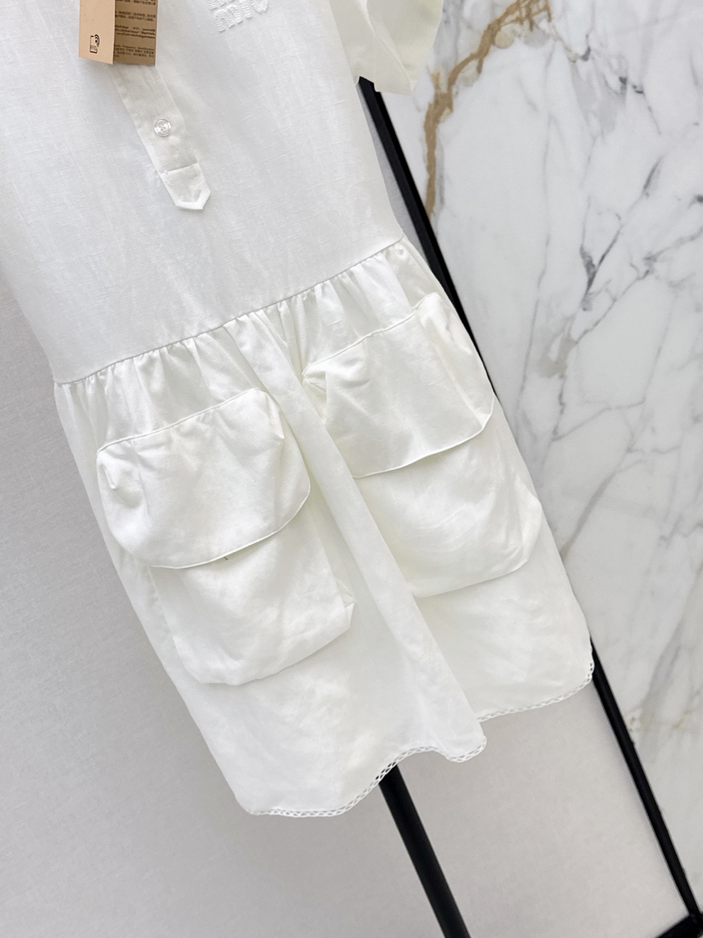 Miu 26ss cargo pocket shirt dress