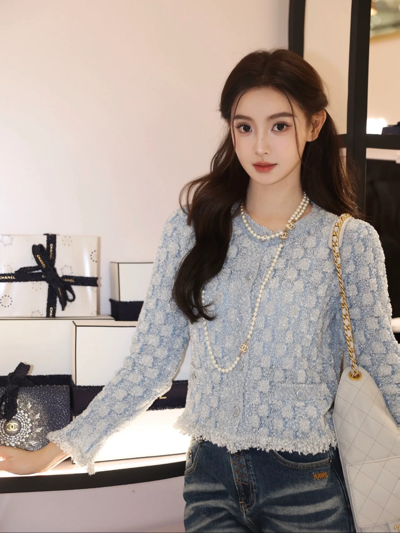 Chan 26ss tassel cardigan