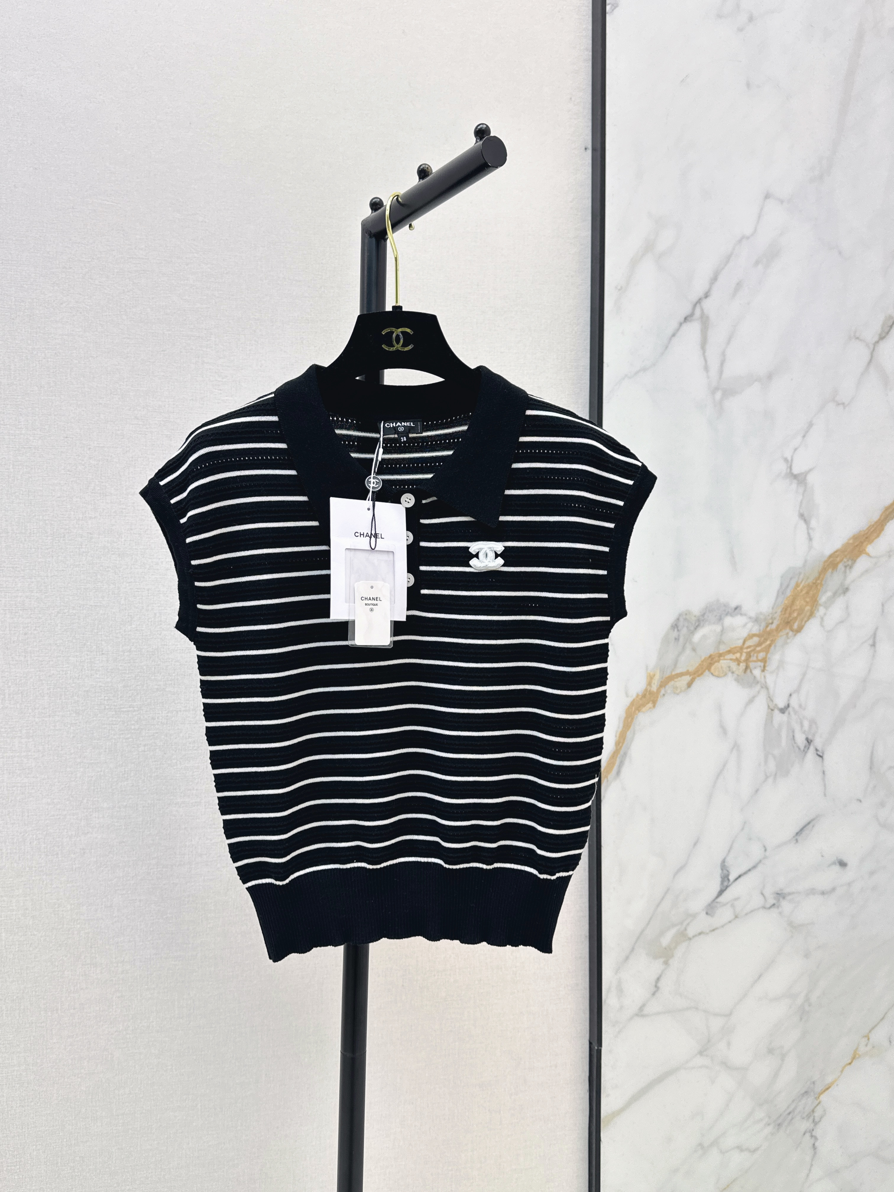 Chan 26ss stripe kniwear
