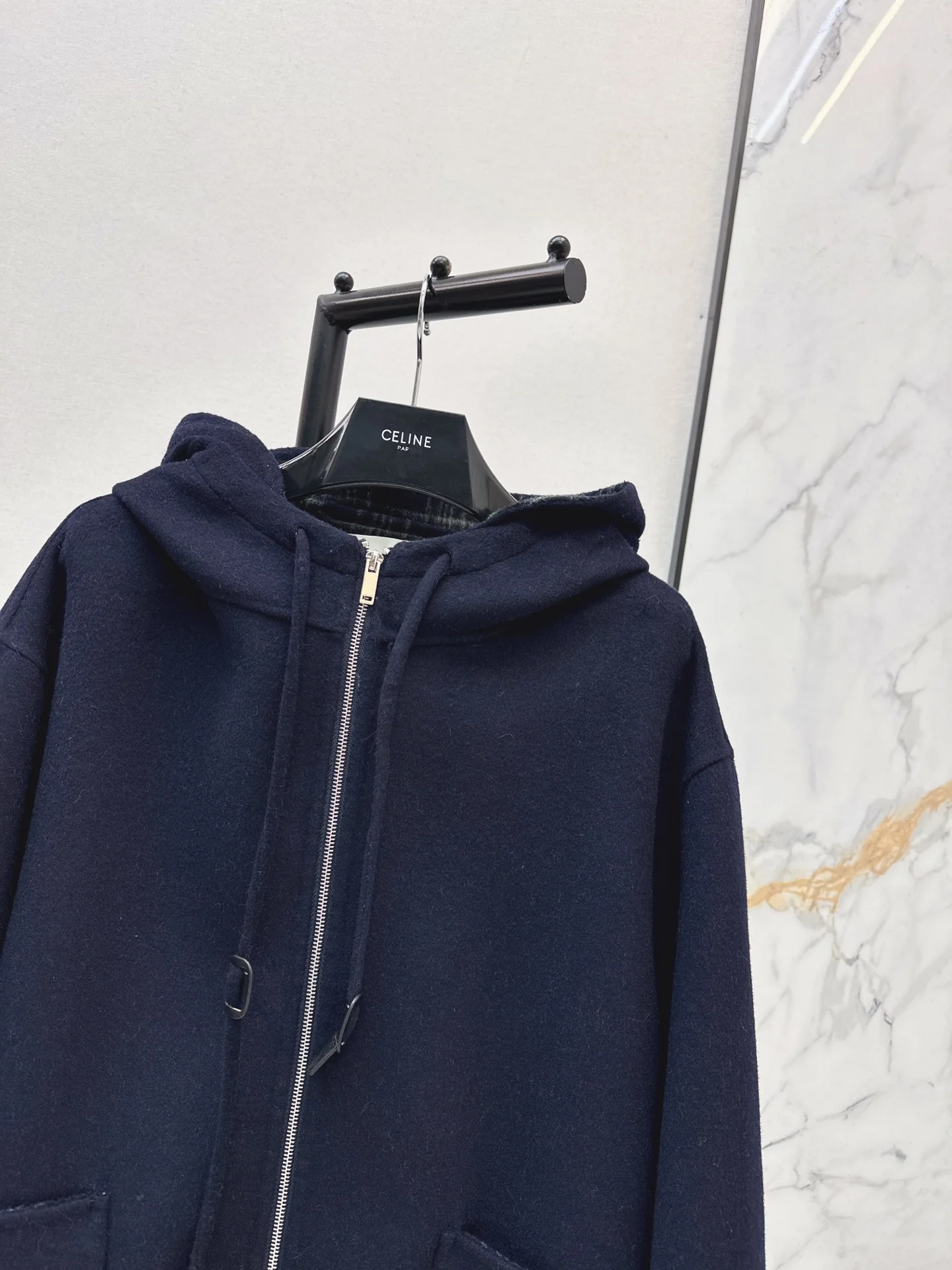 Celi 26ss hooded woolen jacket
