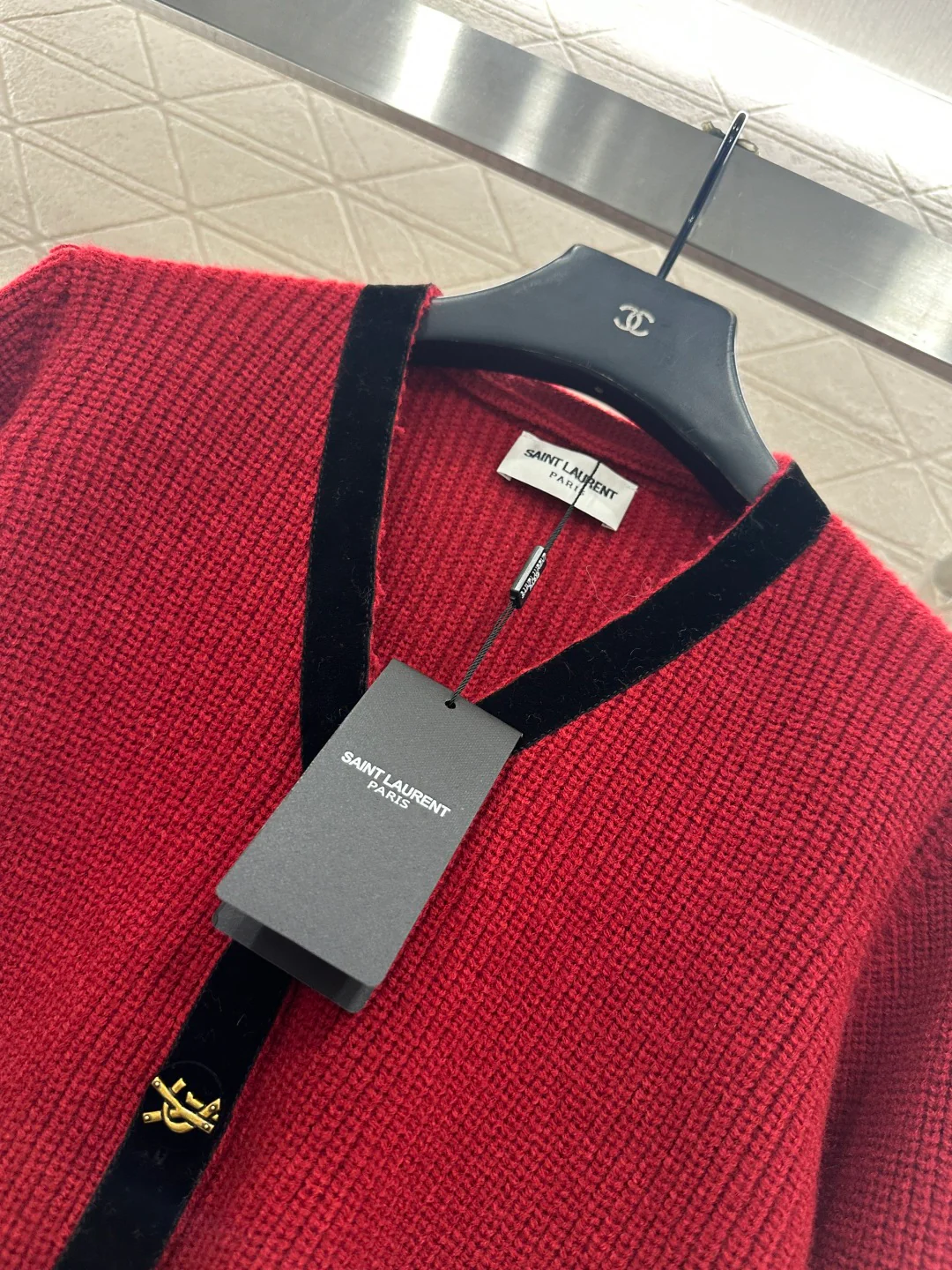 Saint 25fw bow knit cardiagn