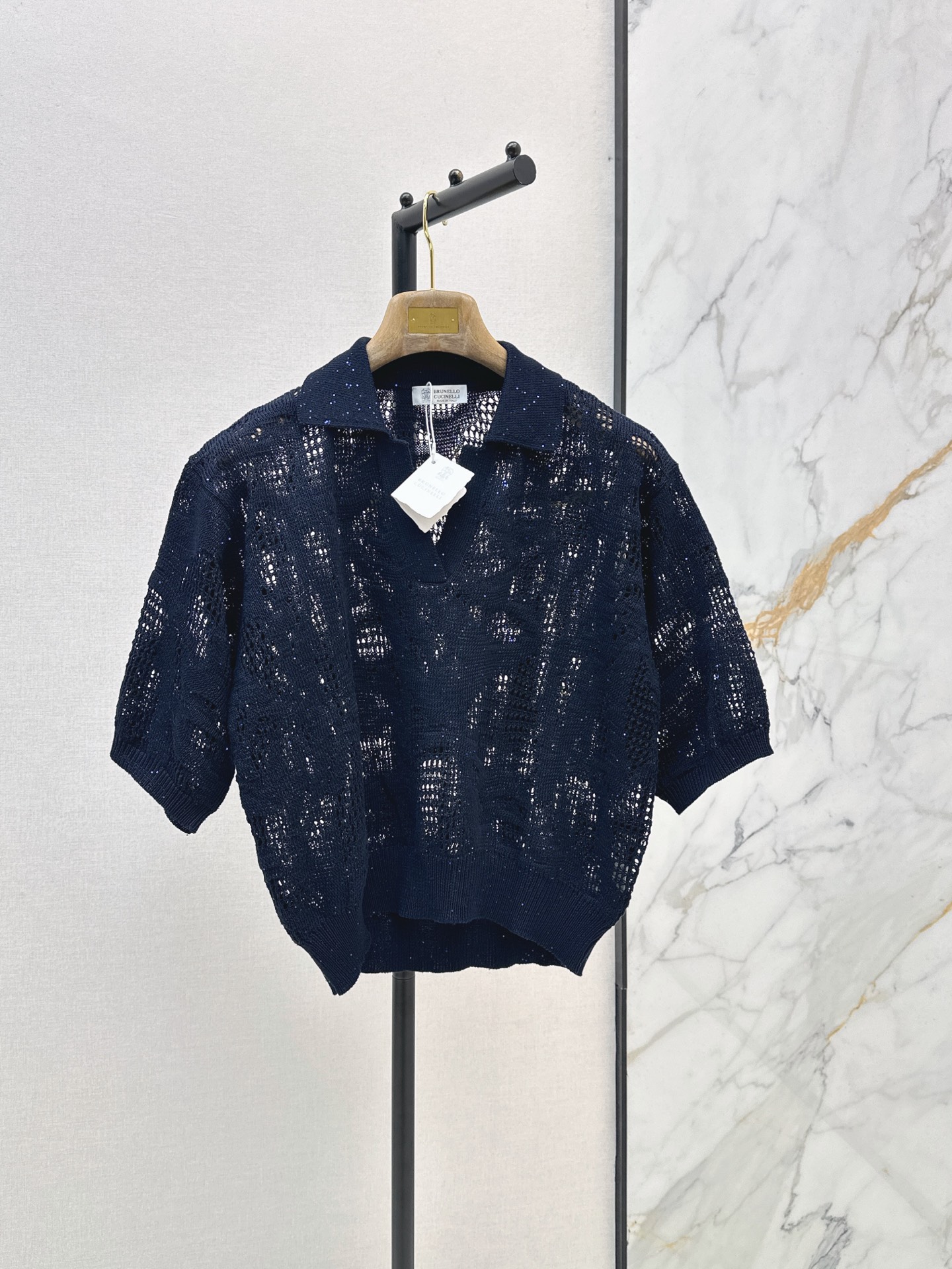 Brun 26ss hollow knitwear