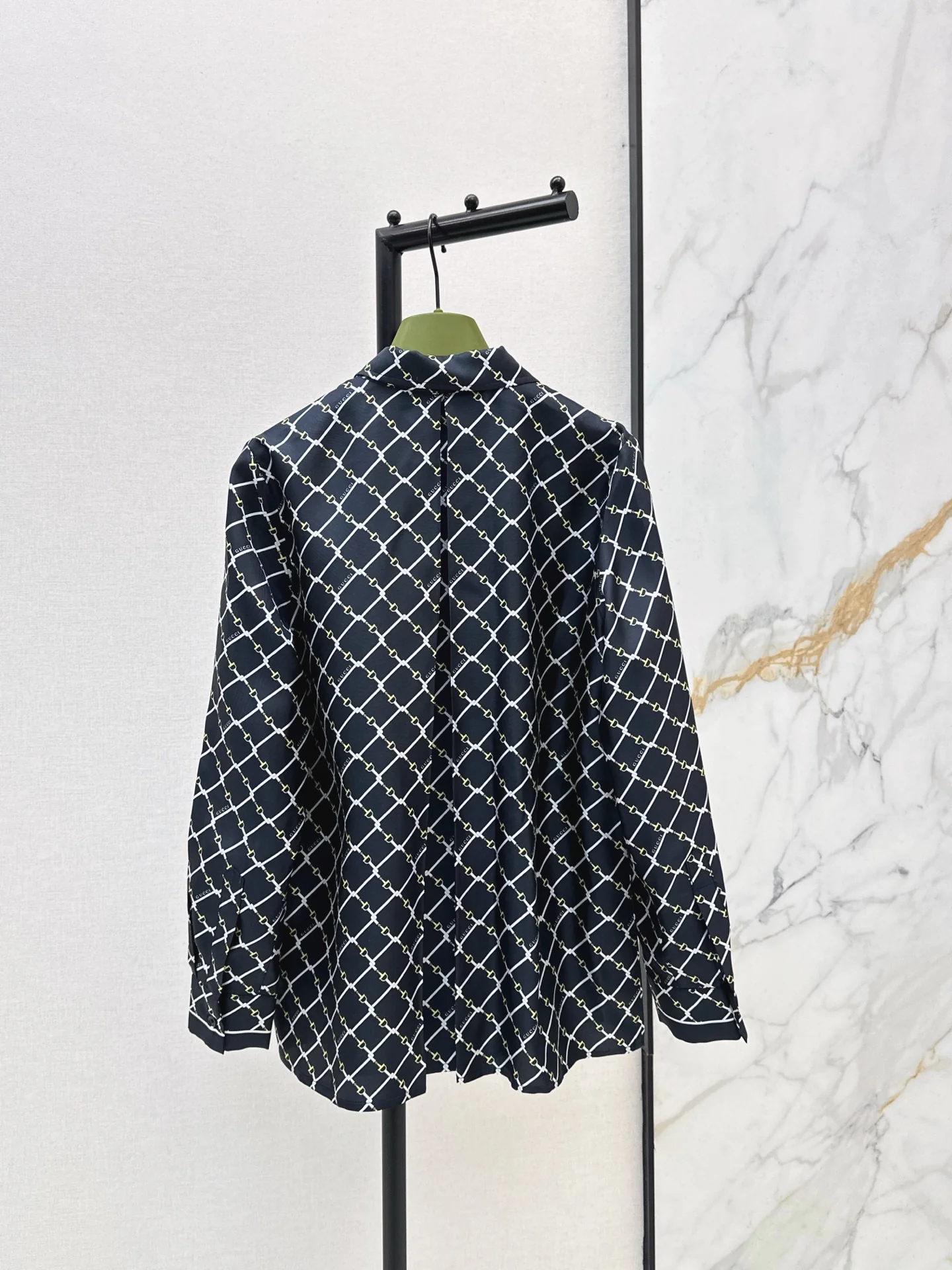 Gucc 26ss check print shirts