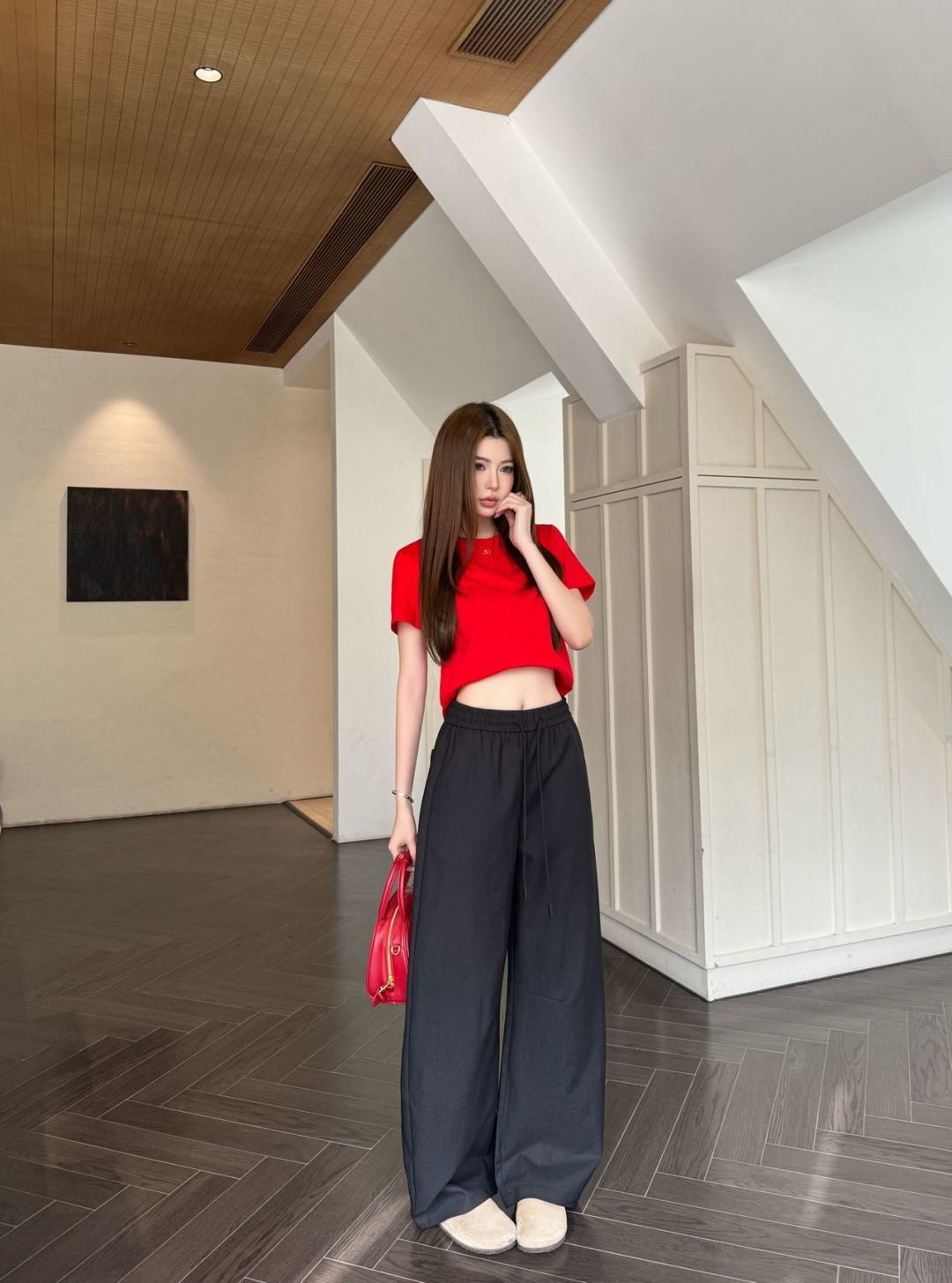 Chan 26ss wide-leg pants