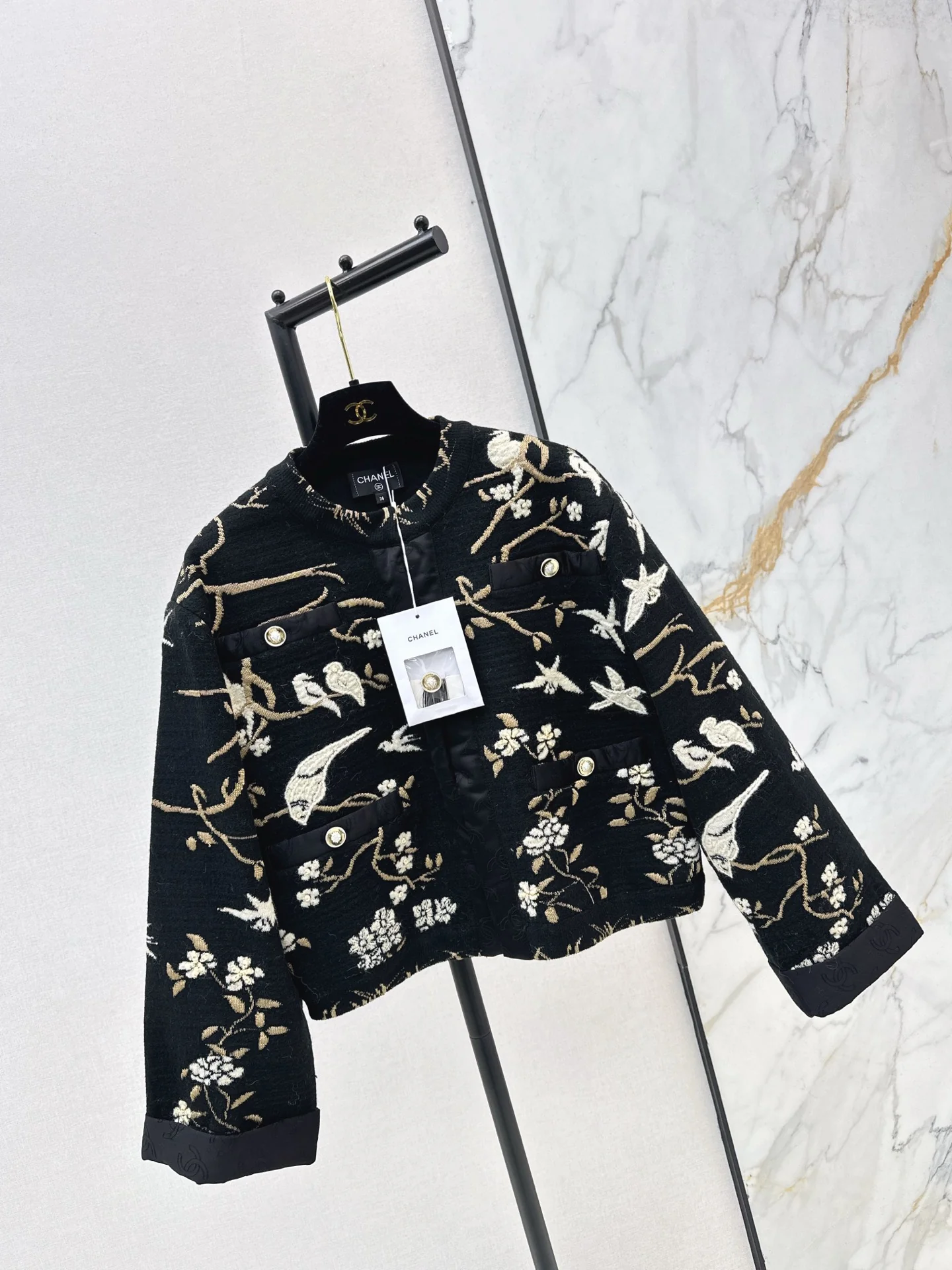 Chan 26ss embroidery jacquard jacket