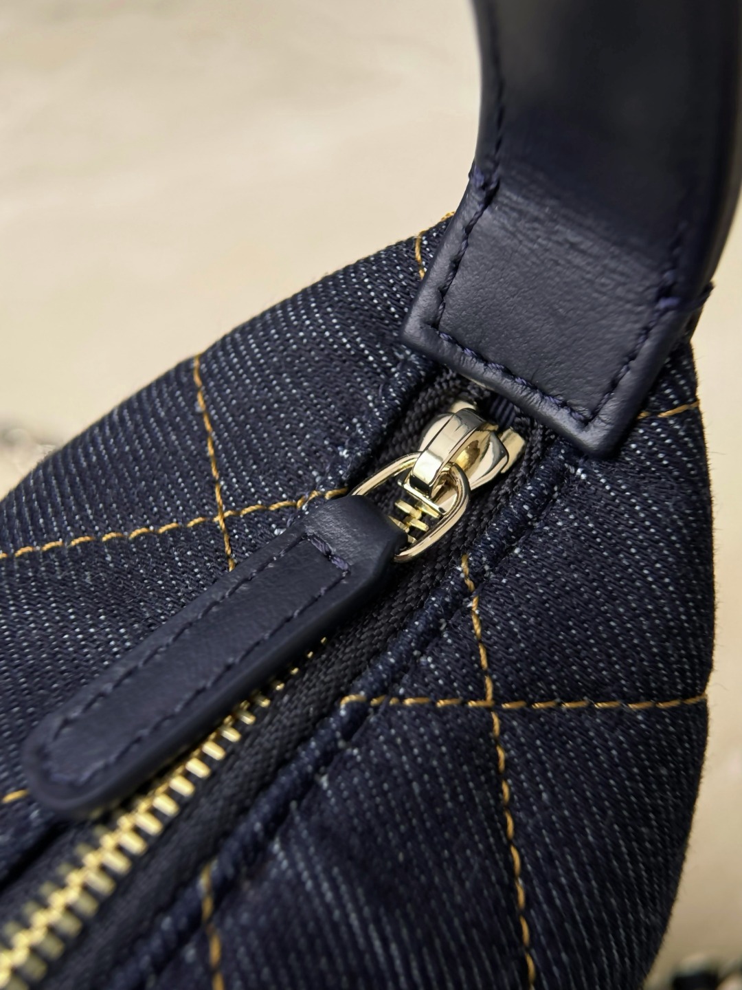 Chan 26P denim vinity case bag