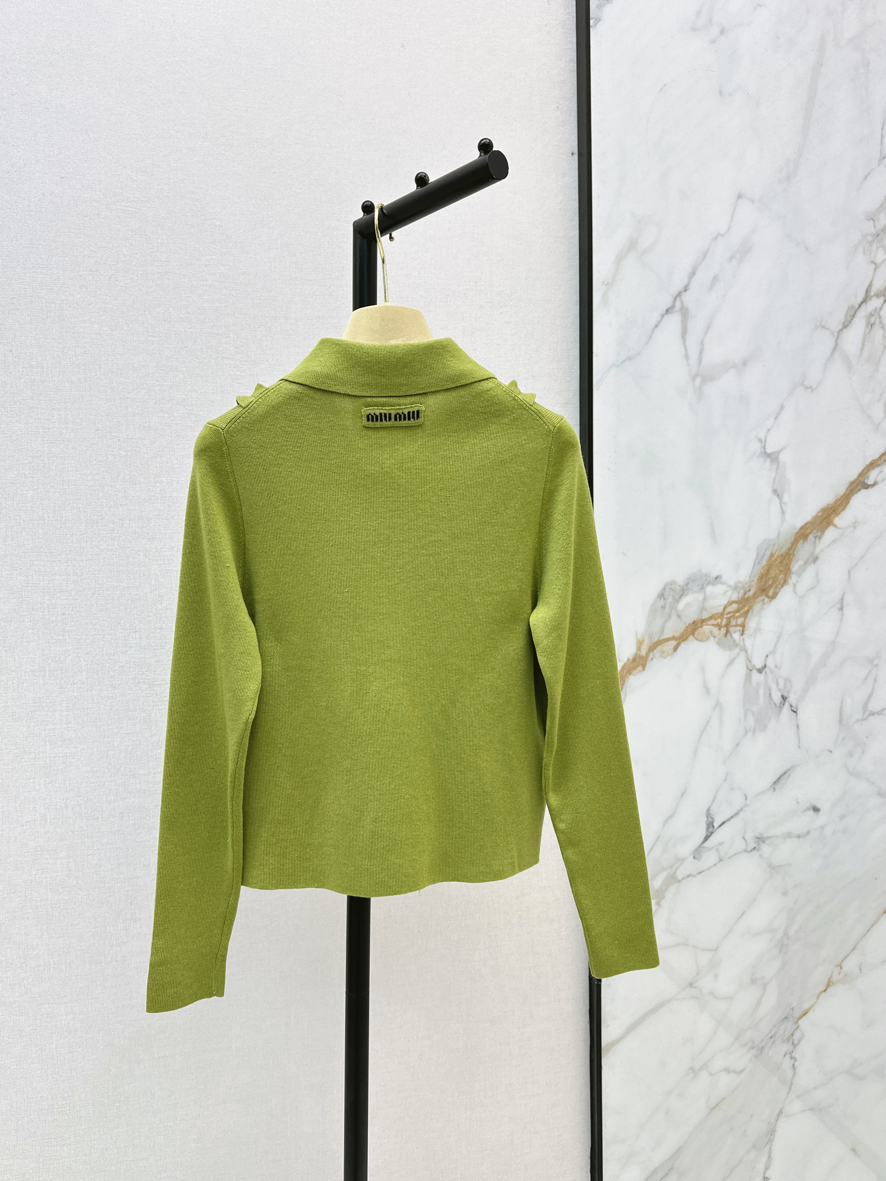 Miu 26ss ruffle cardigan