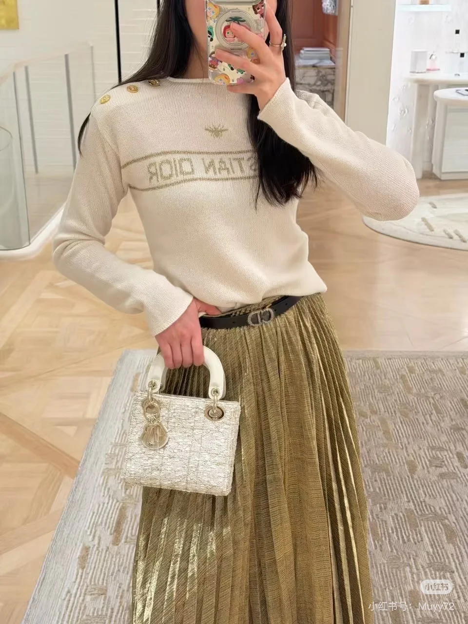 CD 26ss embroidery cashmere sweater