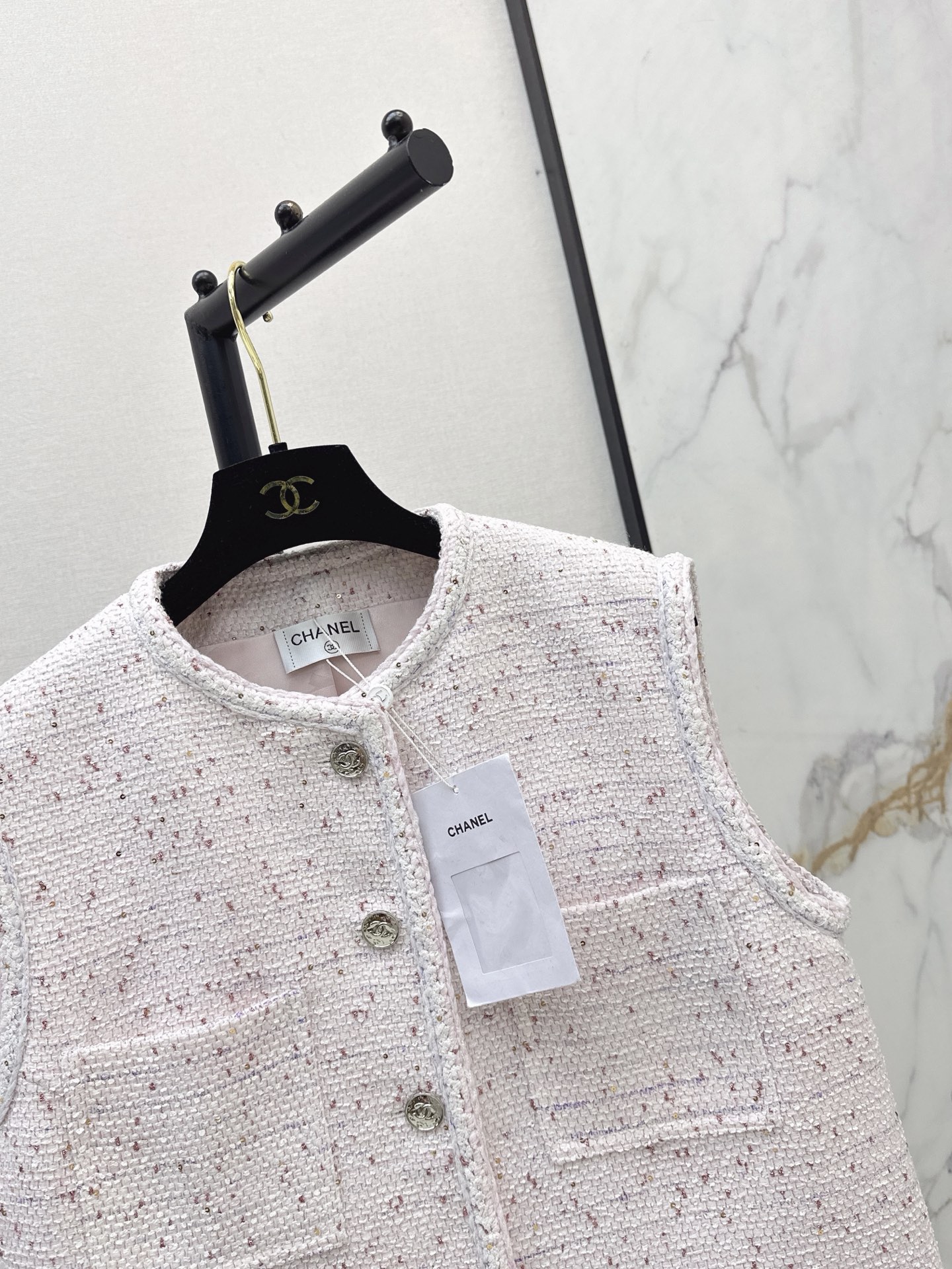 Chan 26ss woven vest