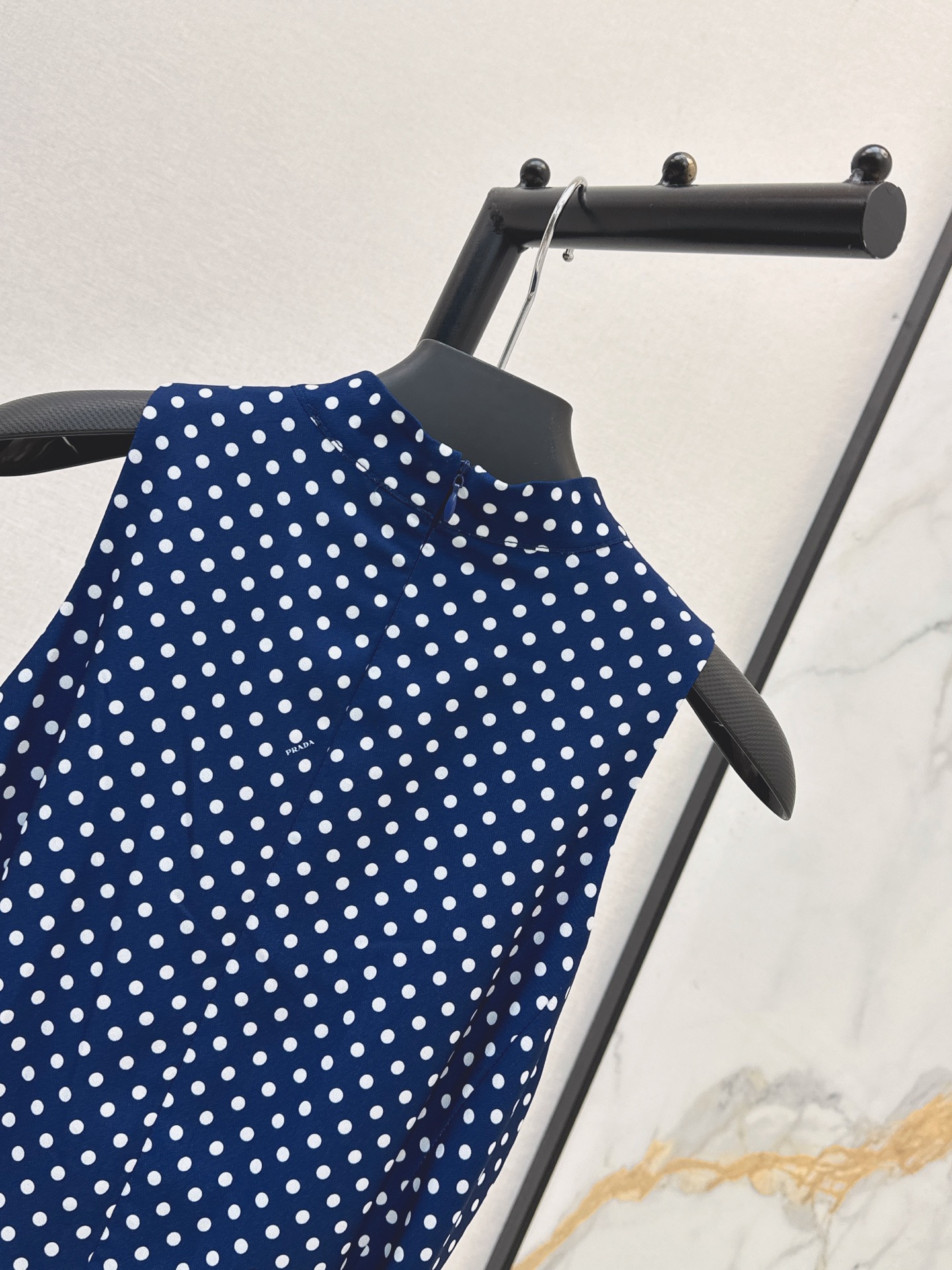 Pra 26ss polk dot sleeveless dress