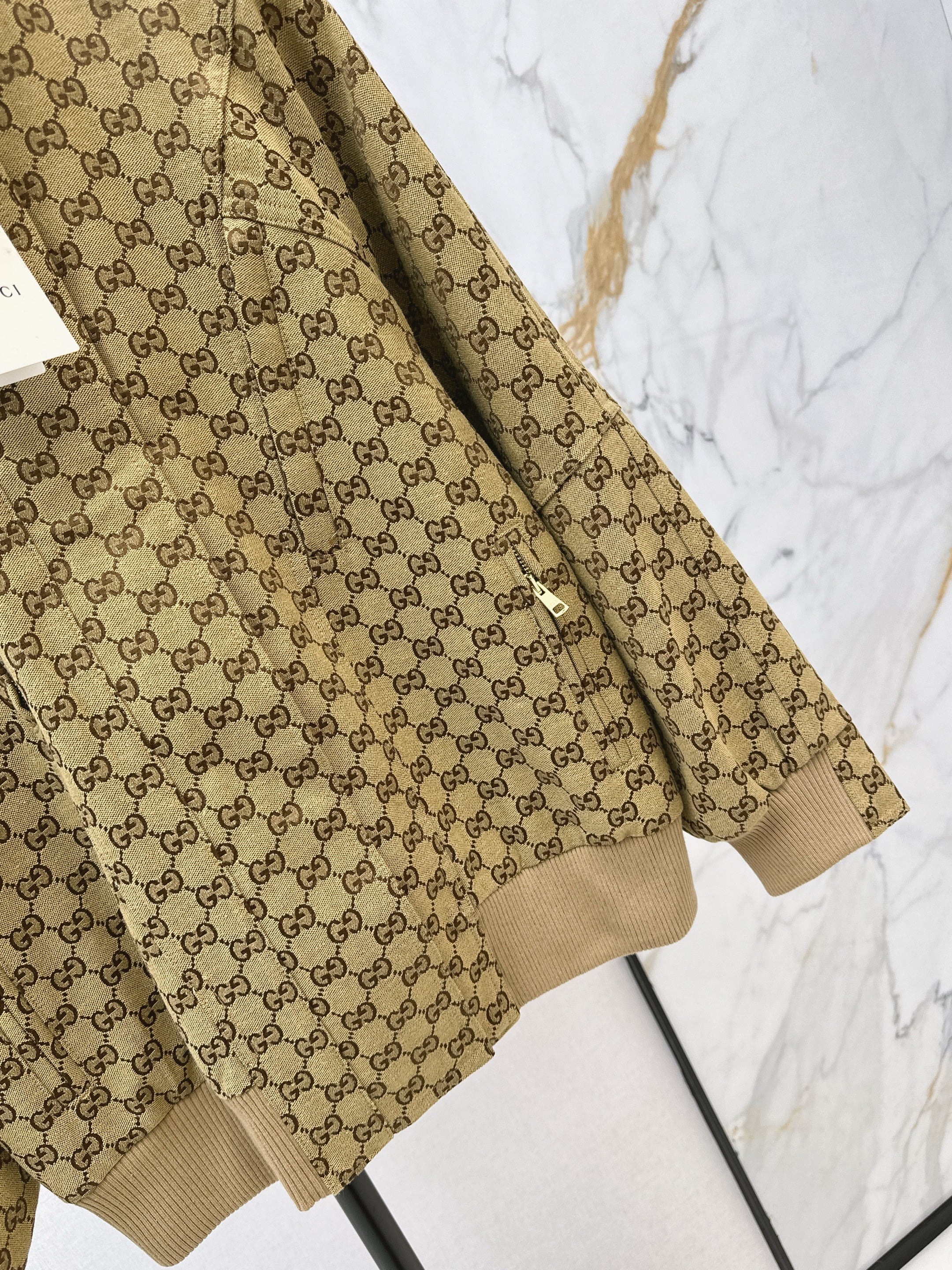 Gucc 26ss jacquard trench coats