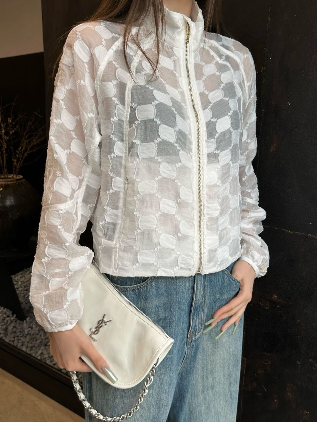 Guc 26SS Monogram Print Cropped Jacket