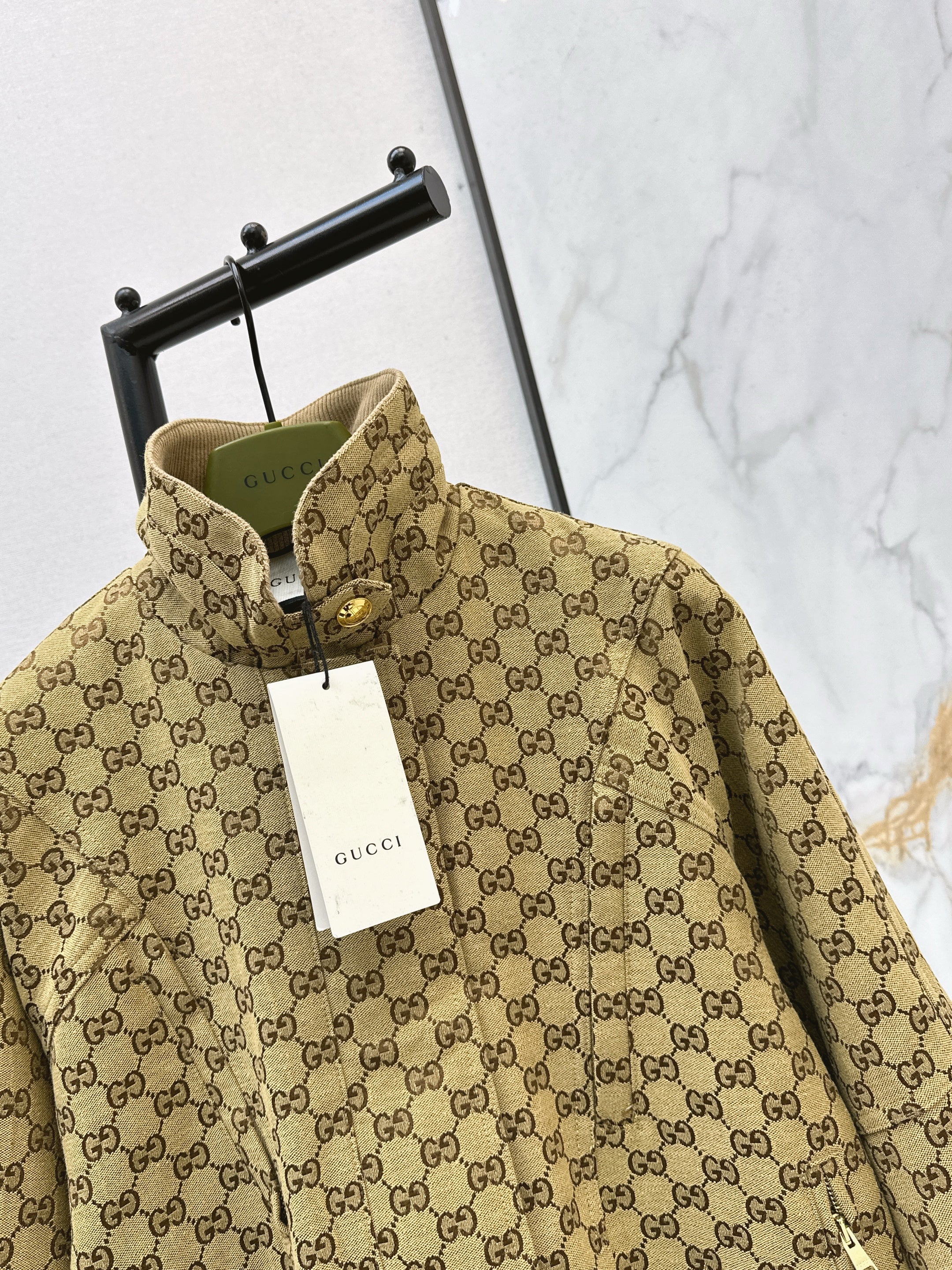 Gucc 26ss jacquard trench coats