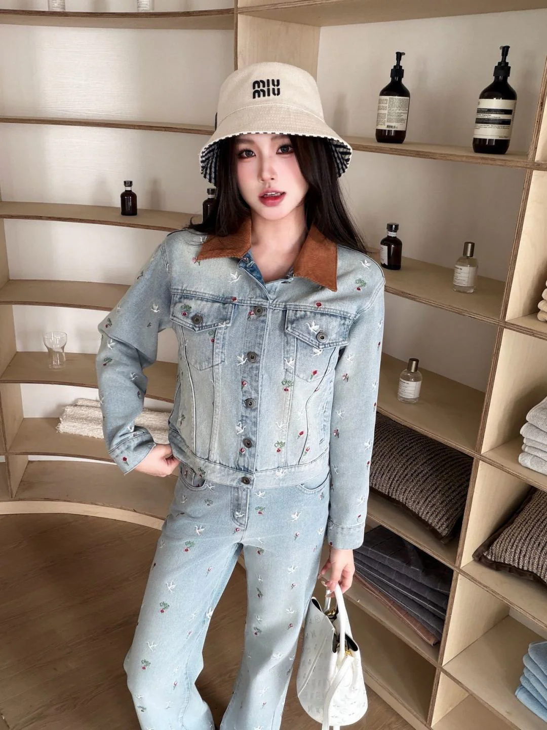 CD 26ss embroidery denim jacket