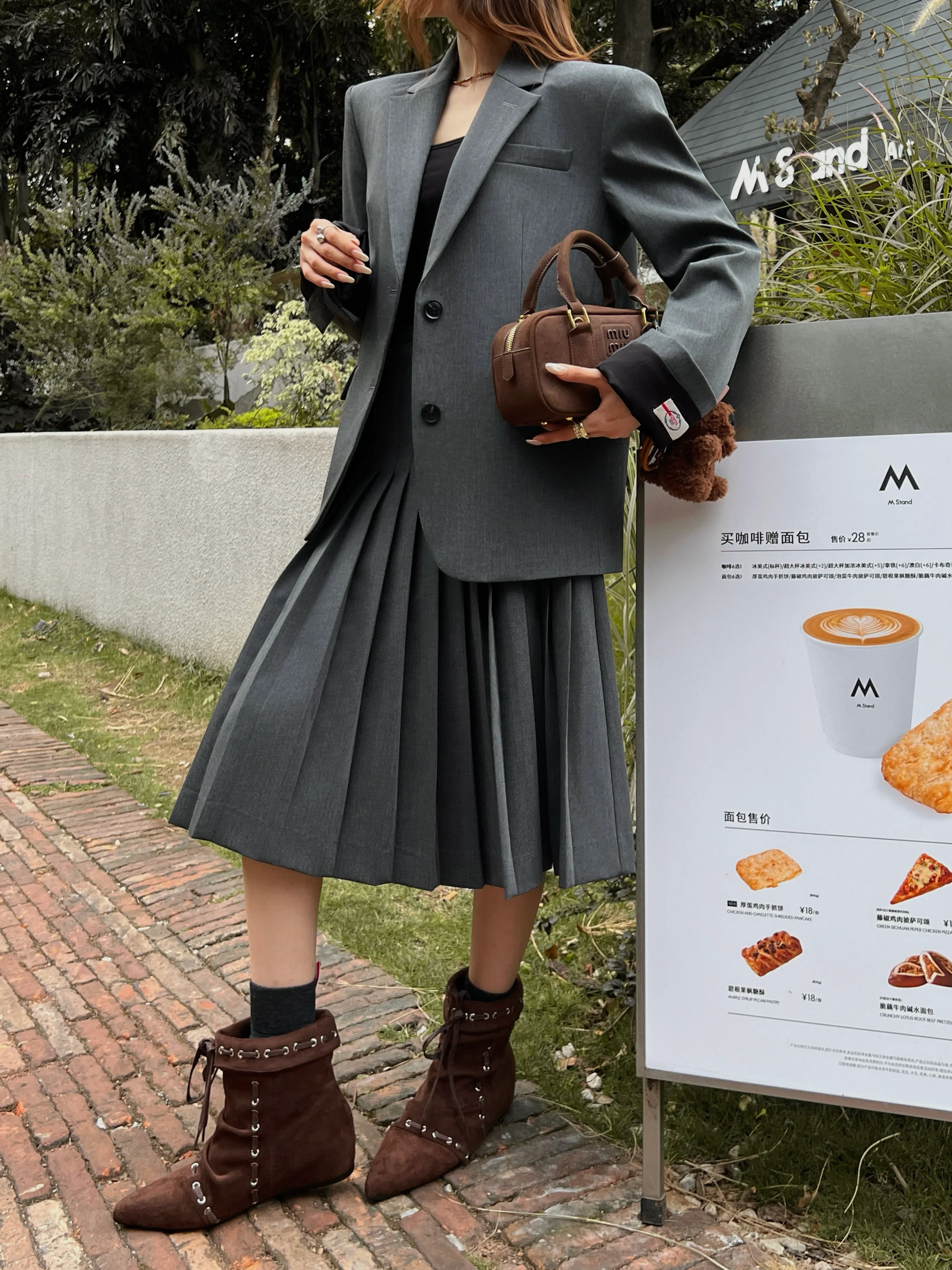 Prad 26ss pleated skirts