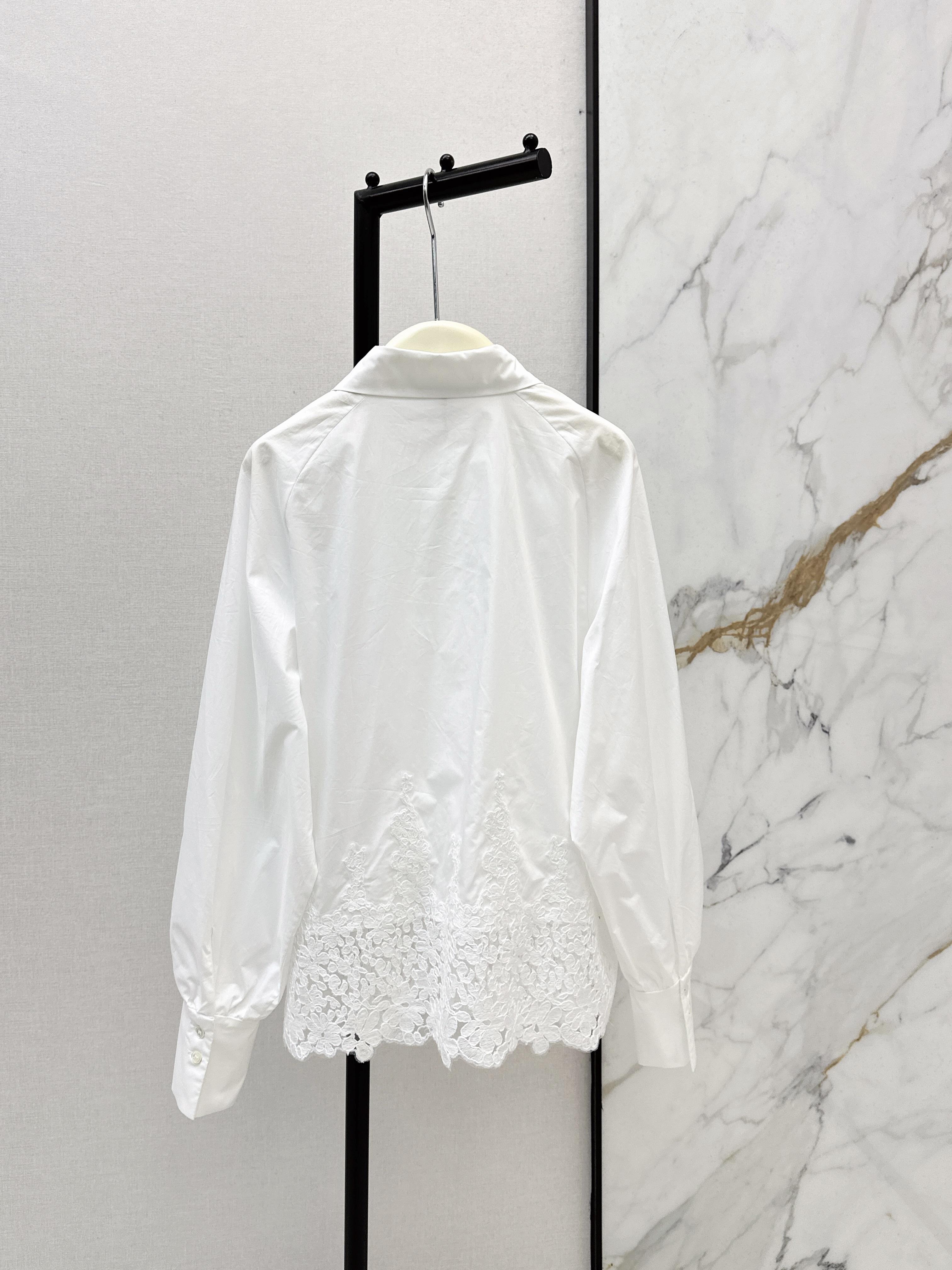 ES 26ss lace embroidery shirt