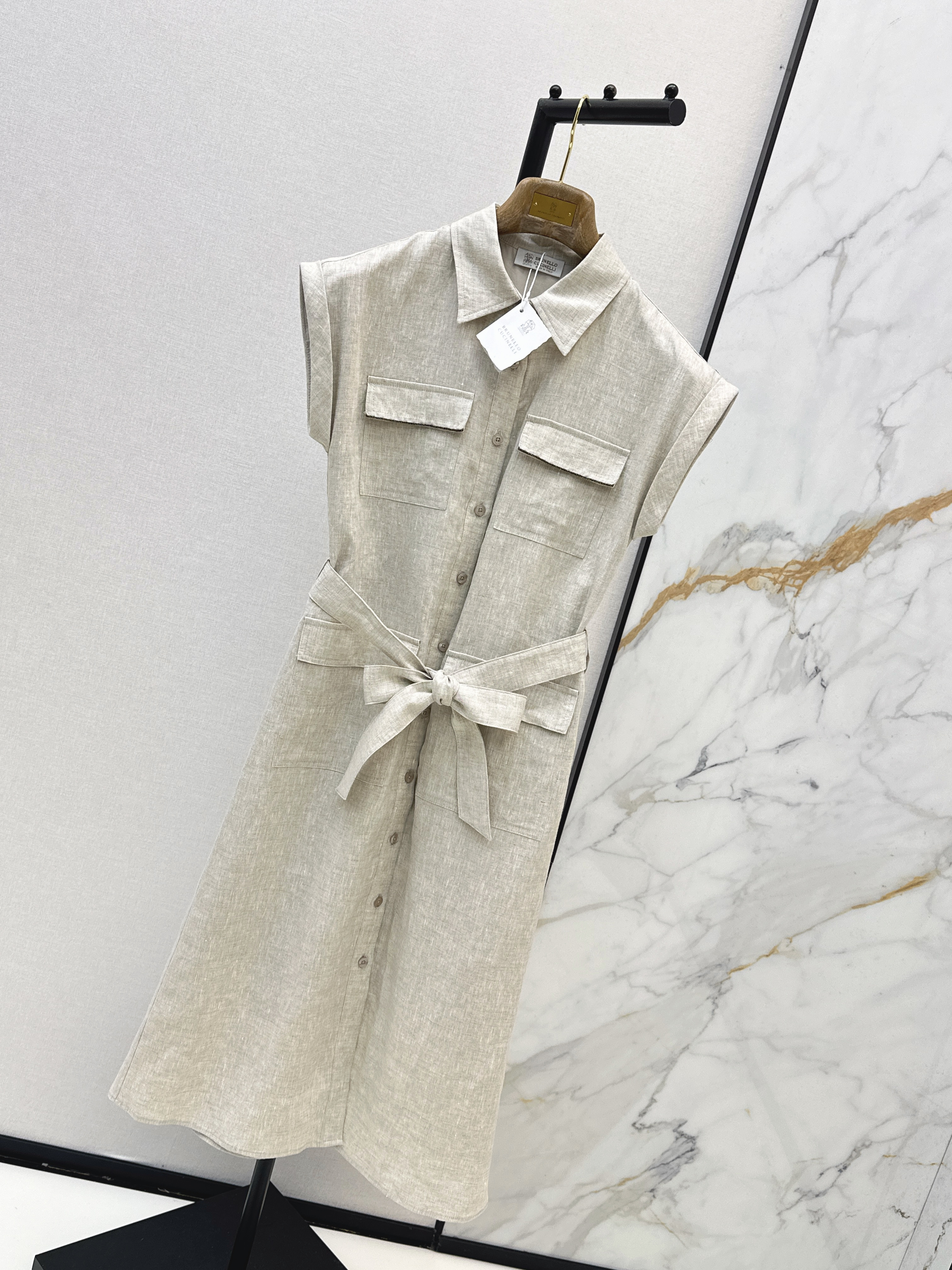 Brun 26ss linen dress