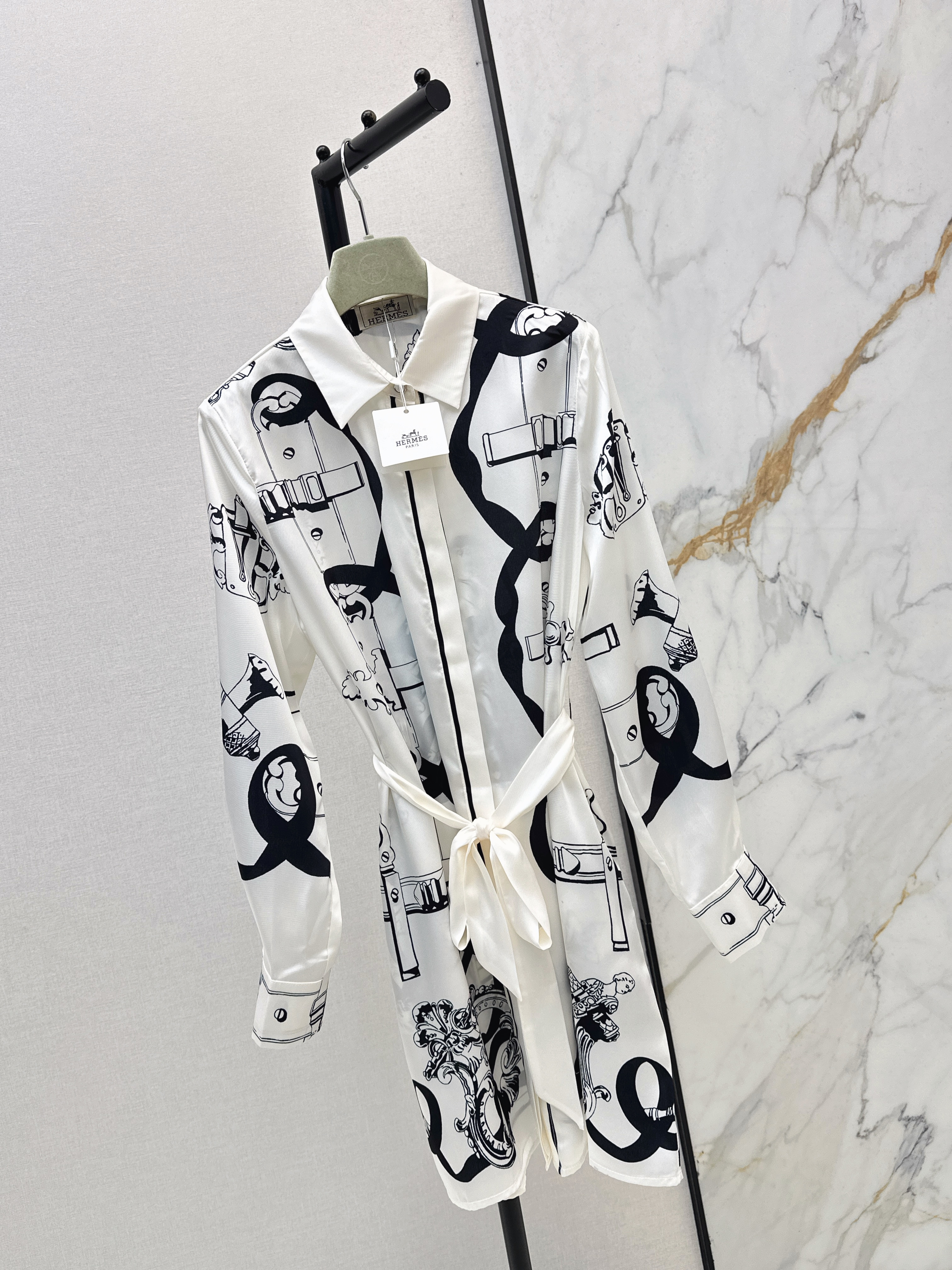 Her 26ss print silk dress