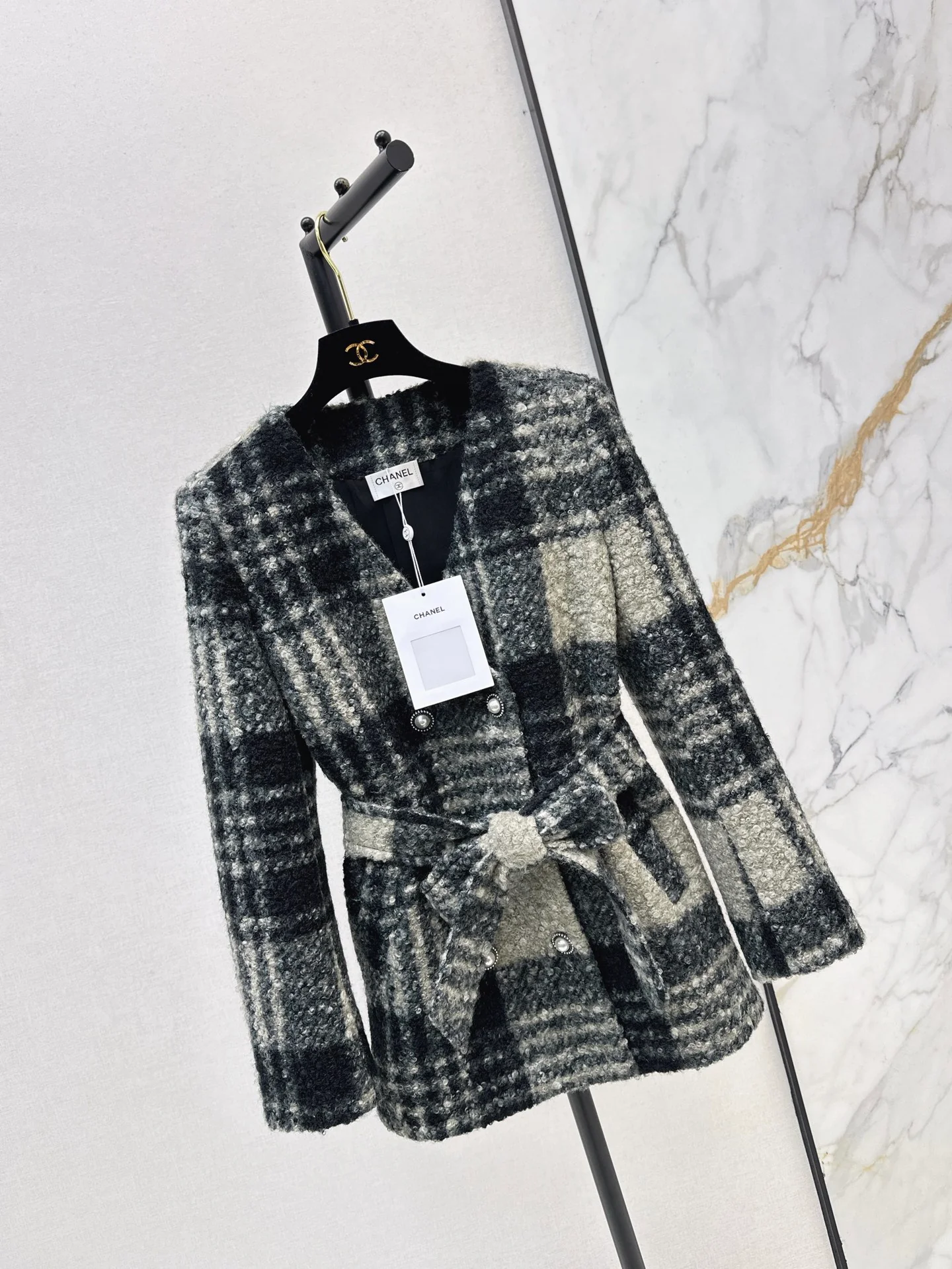 Chan 25fw belted jacket