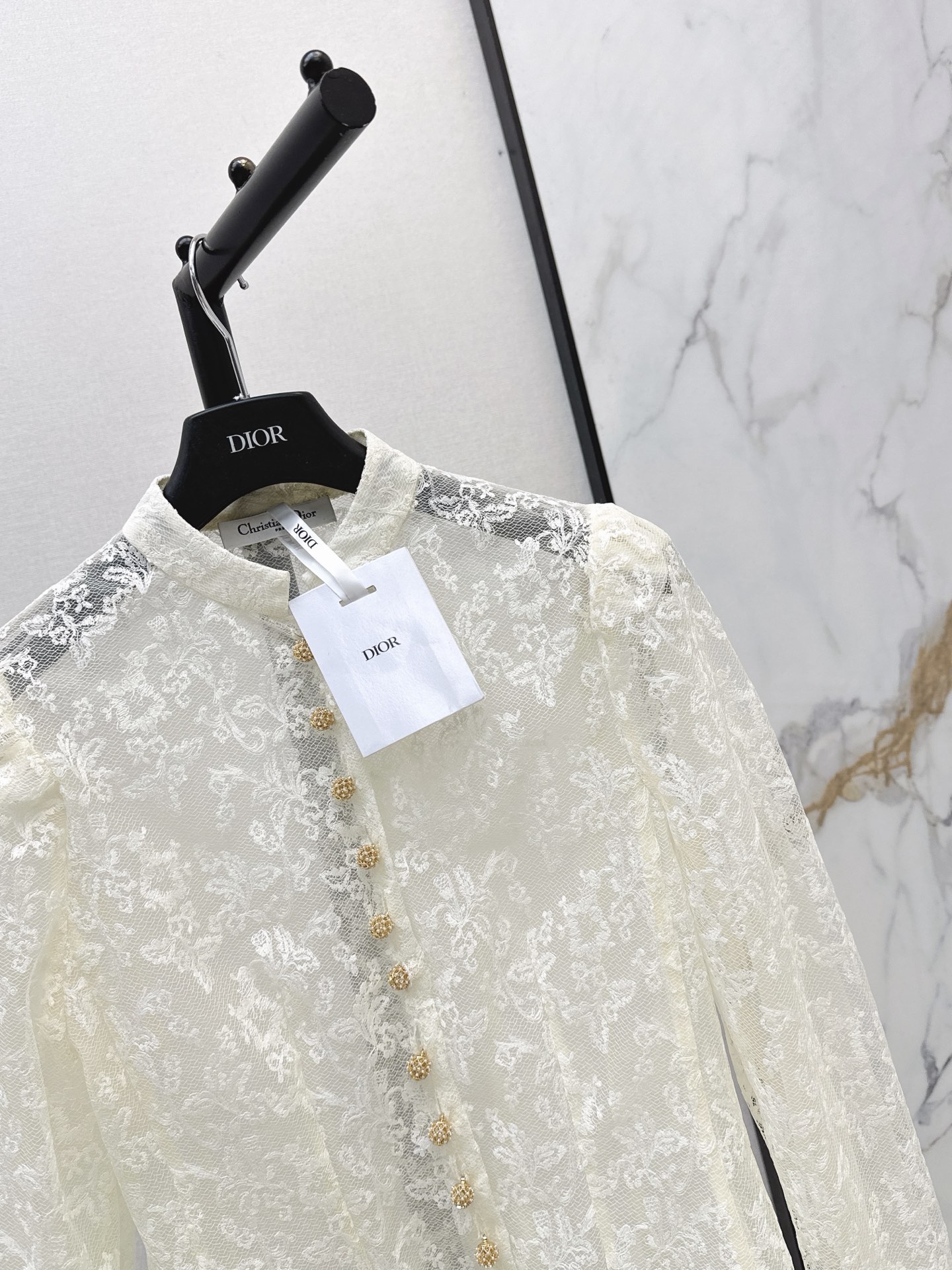 CD 26ss lace ruffle shirt