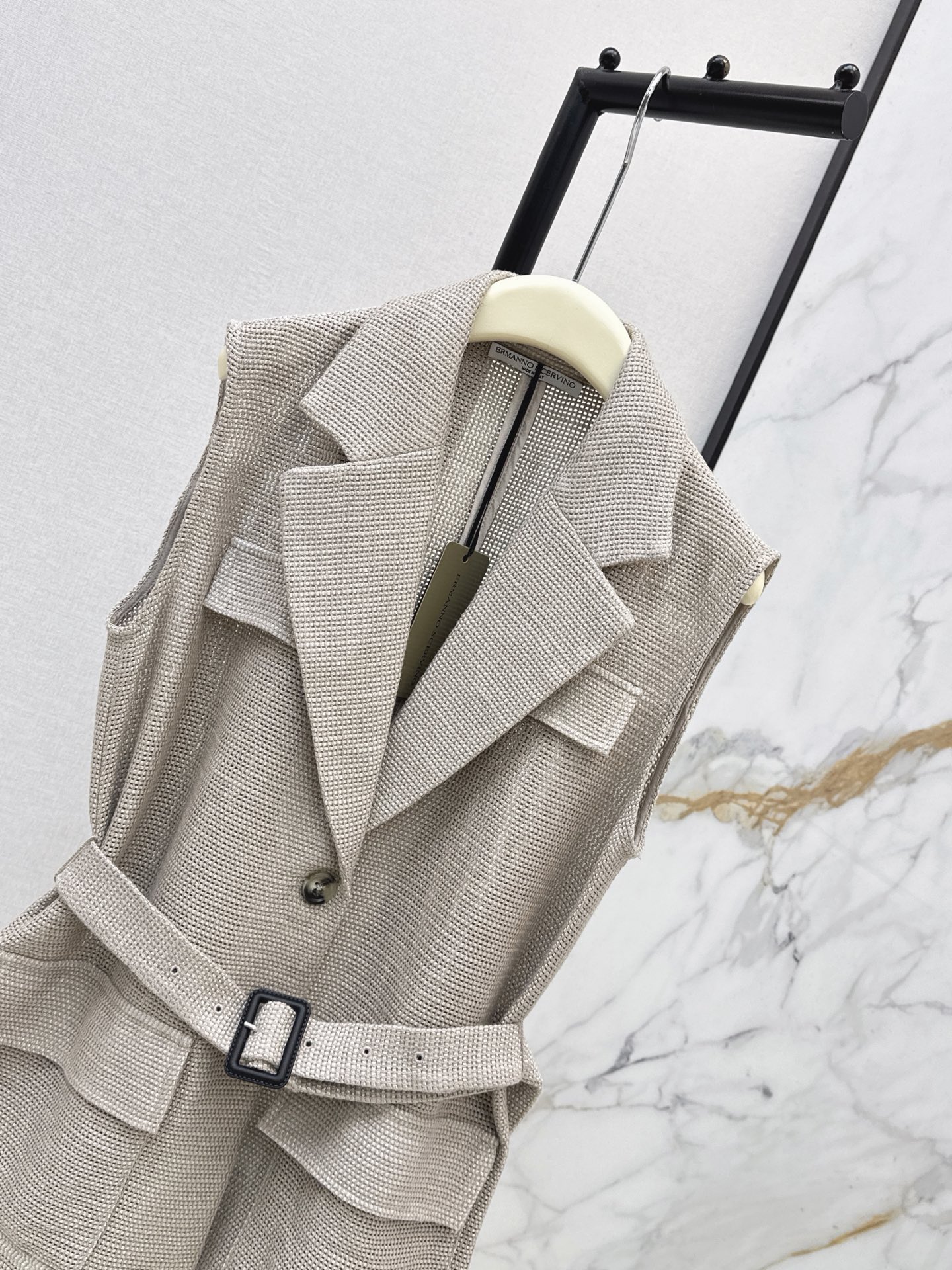 ES 26ss belted waistcoat