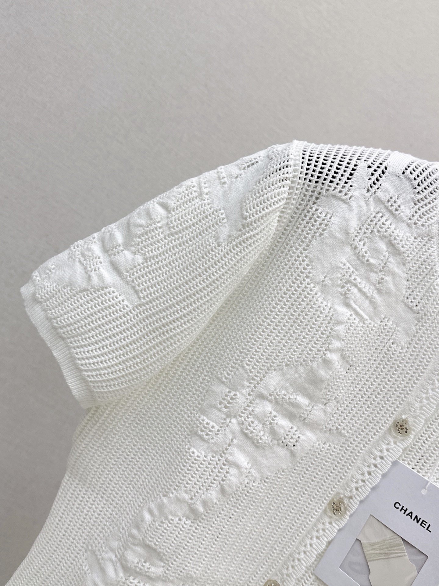 Chan 26ss hollow knit cardigan