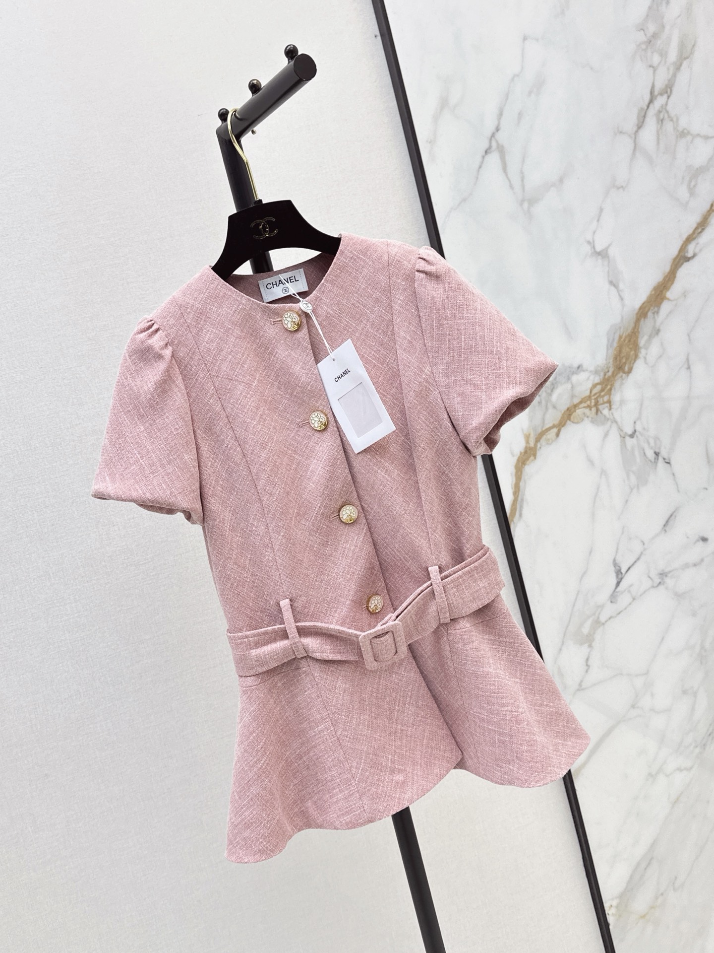 Chan 26ss belted woven jacket