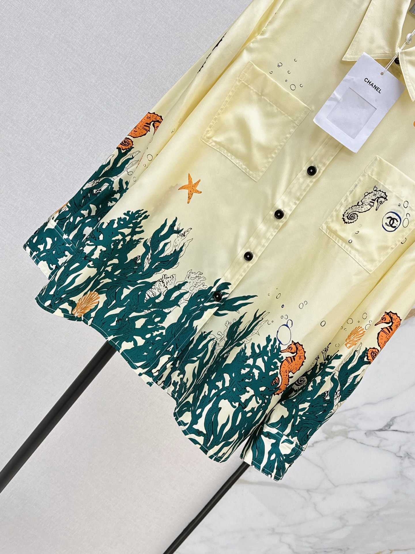 Chan 26ss print silk shirt