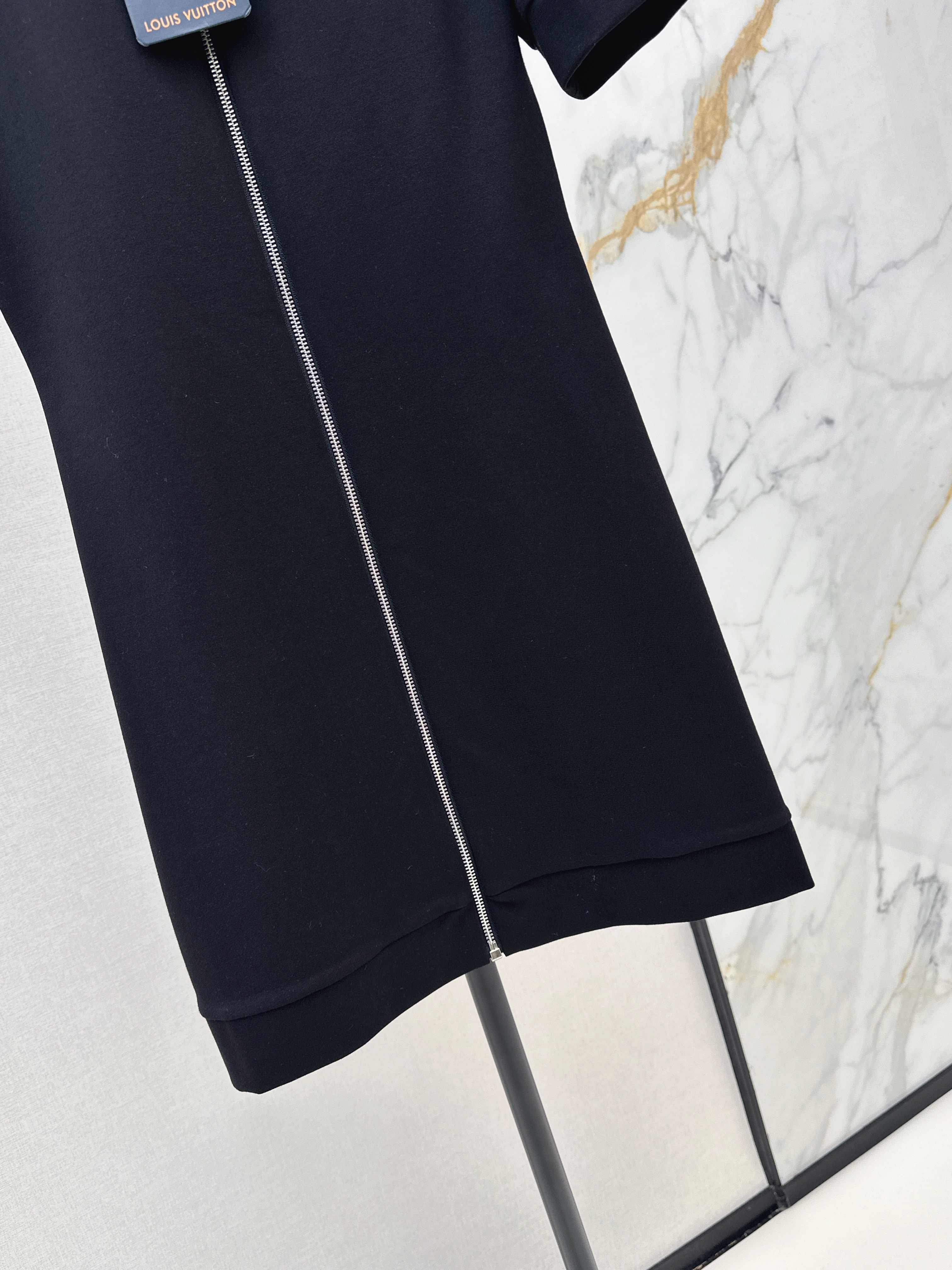 Loui 26ss peter pan collar zip dress