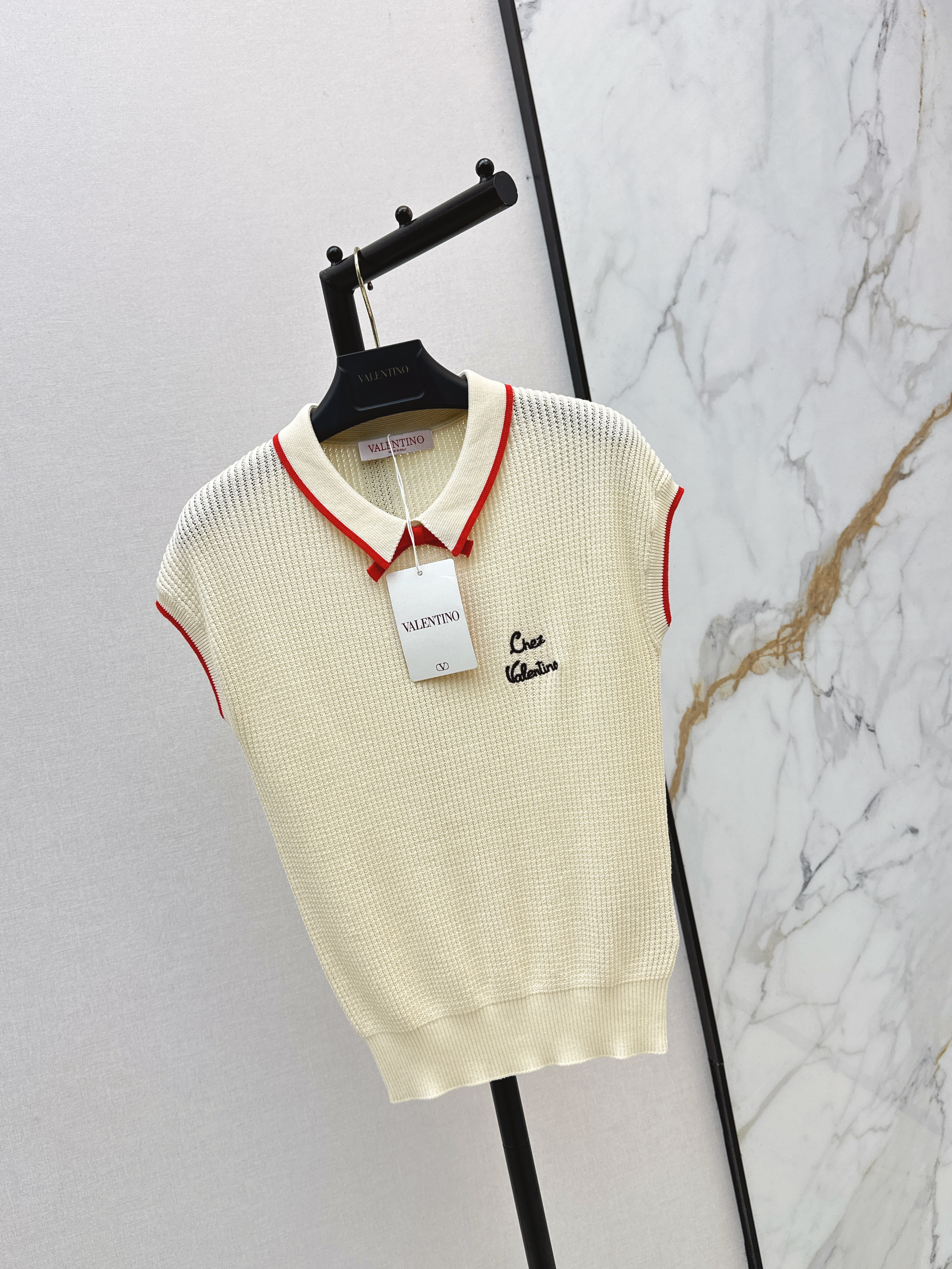 Valen 26ss bow knit vest