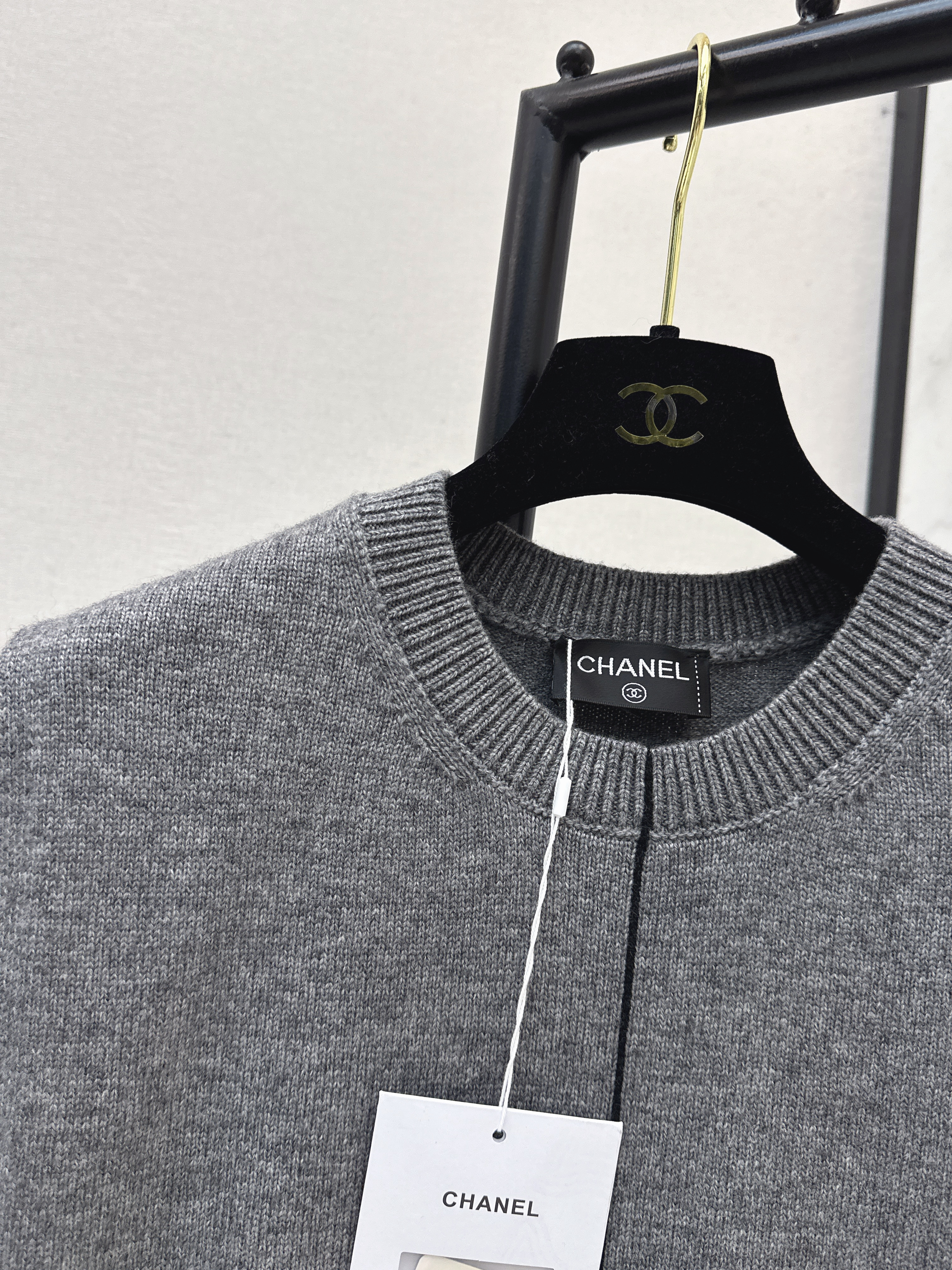 Chan 26ss jacquard knit vest