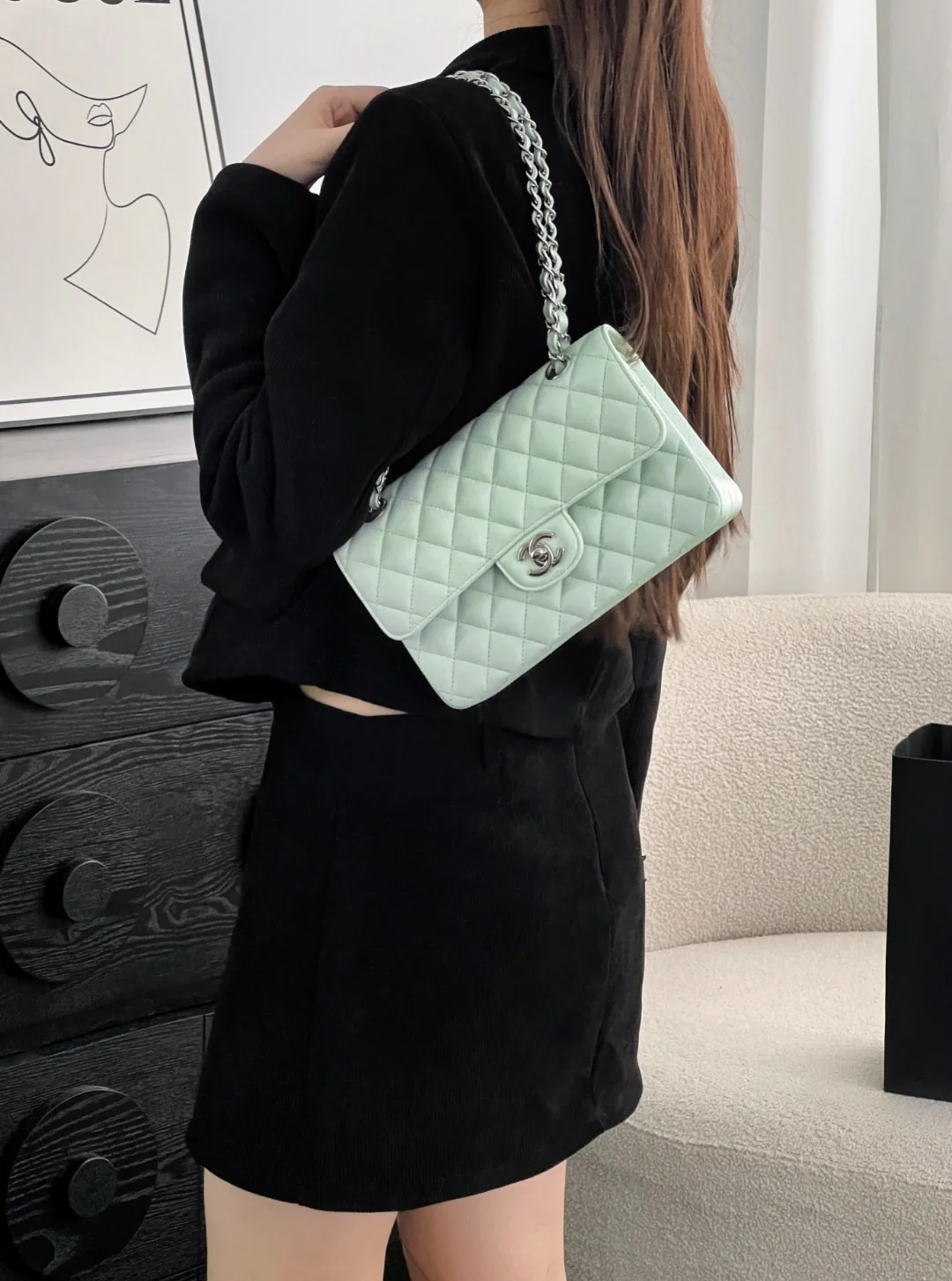 Chan cf23 chain shoulder bag