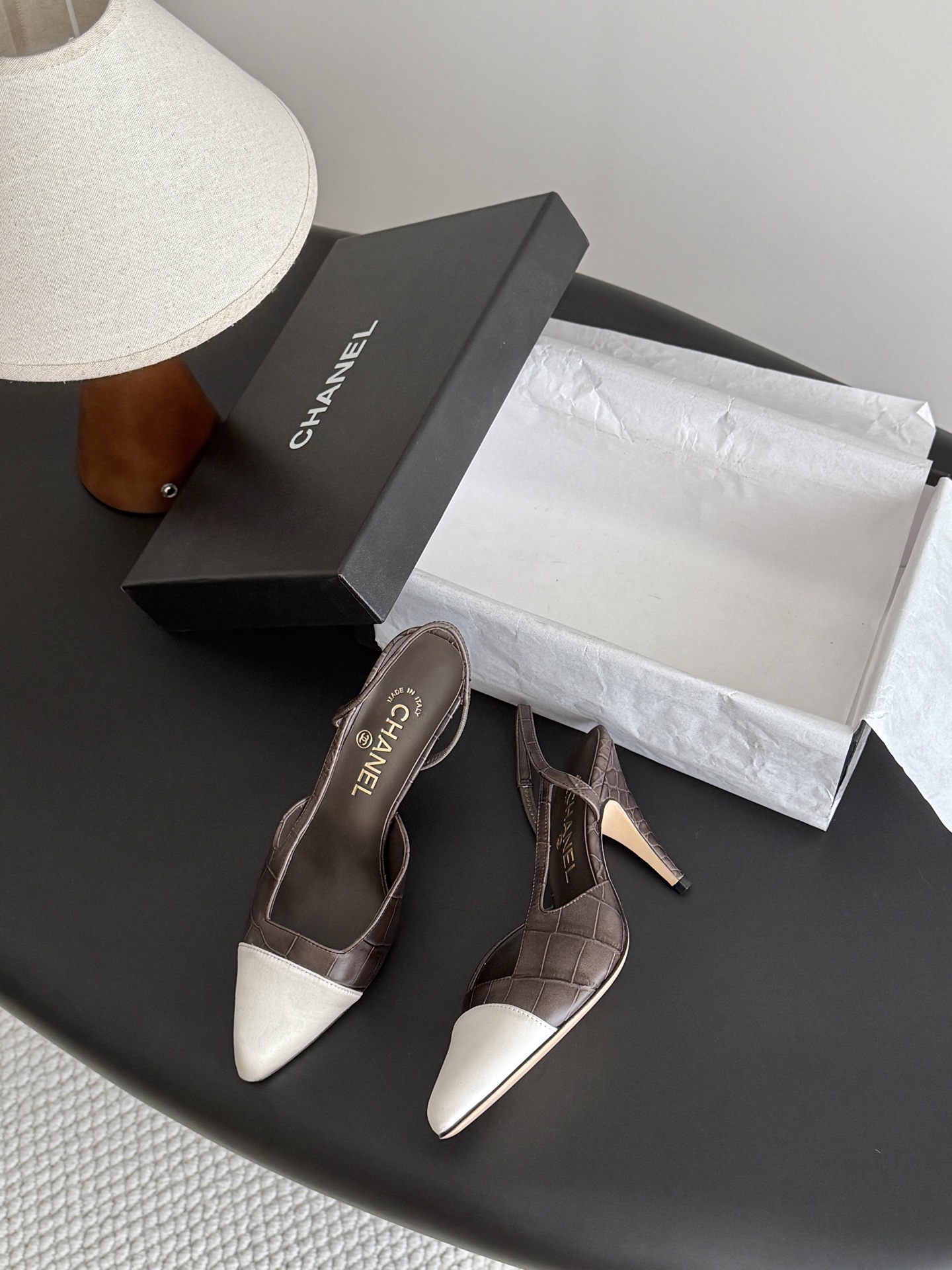 Chan 26A slingback heel