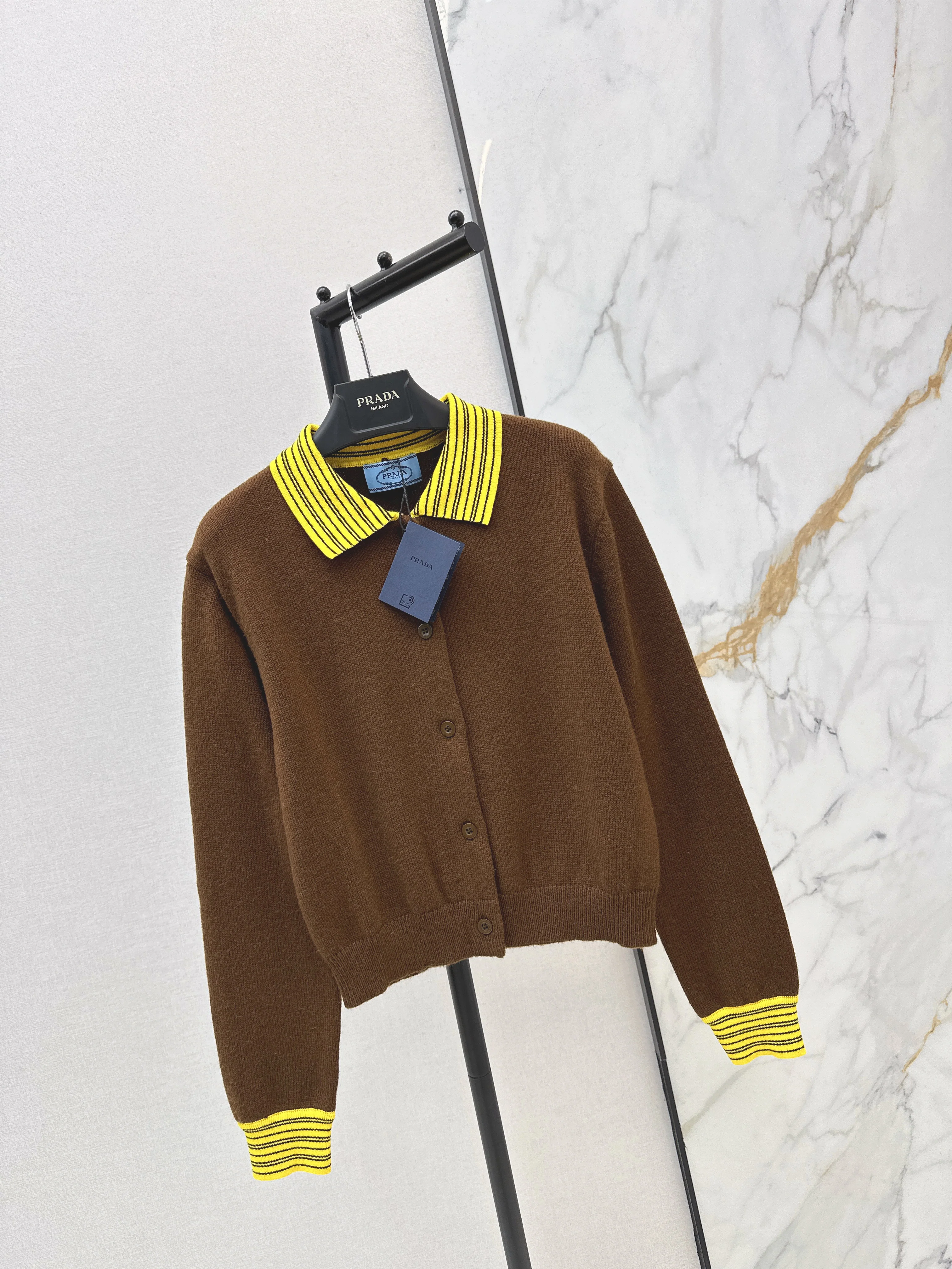 Prad 26ss knitted cardigan