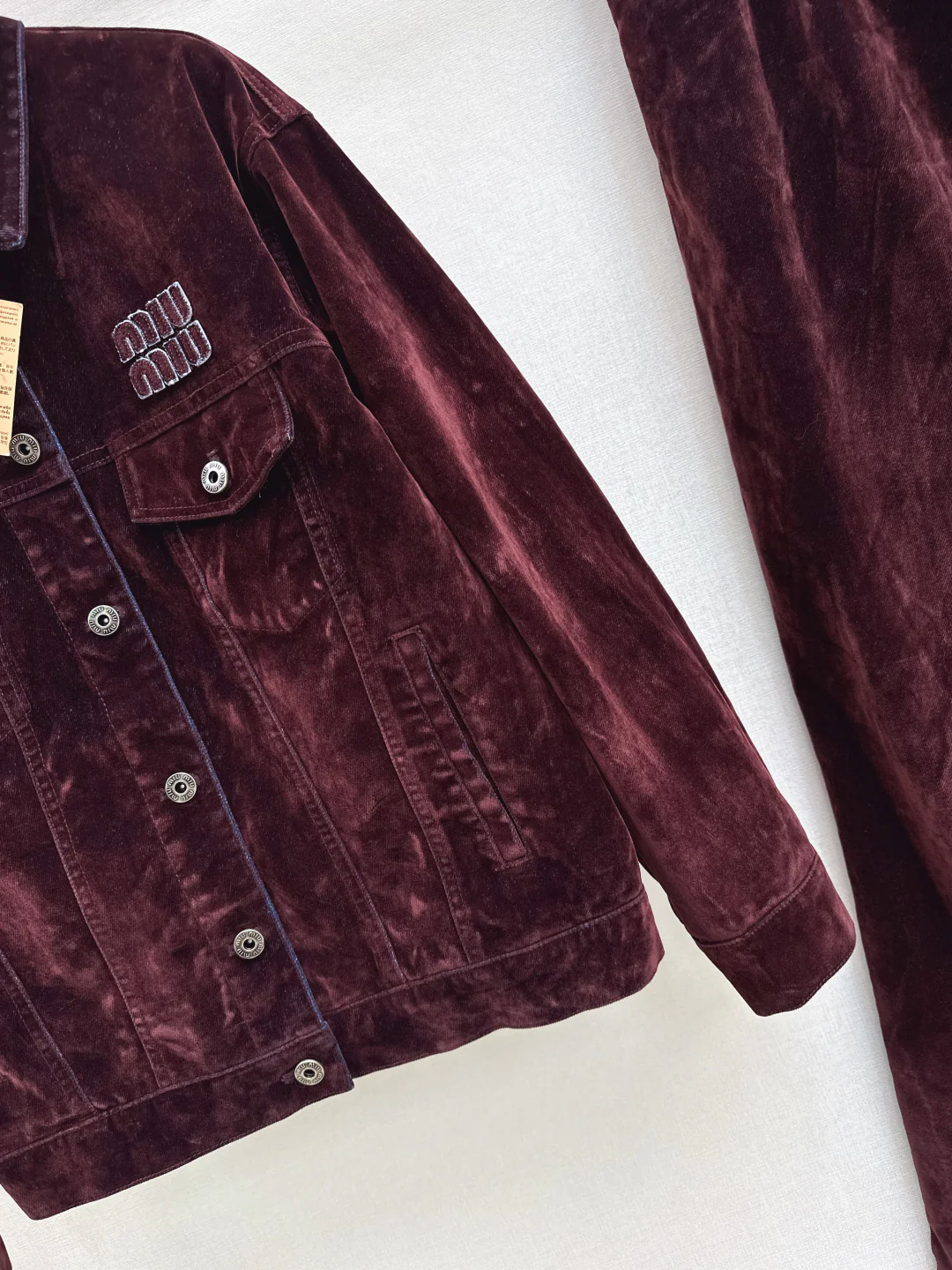 Miu 25fw velvet jacket