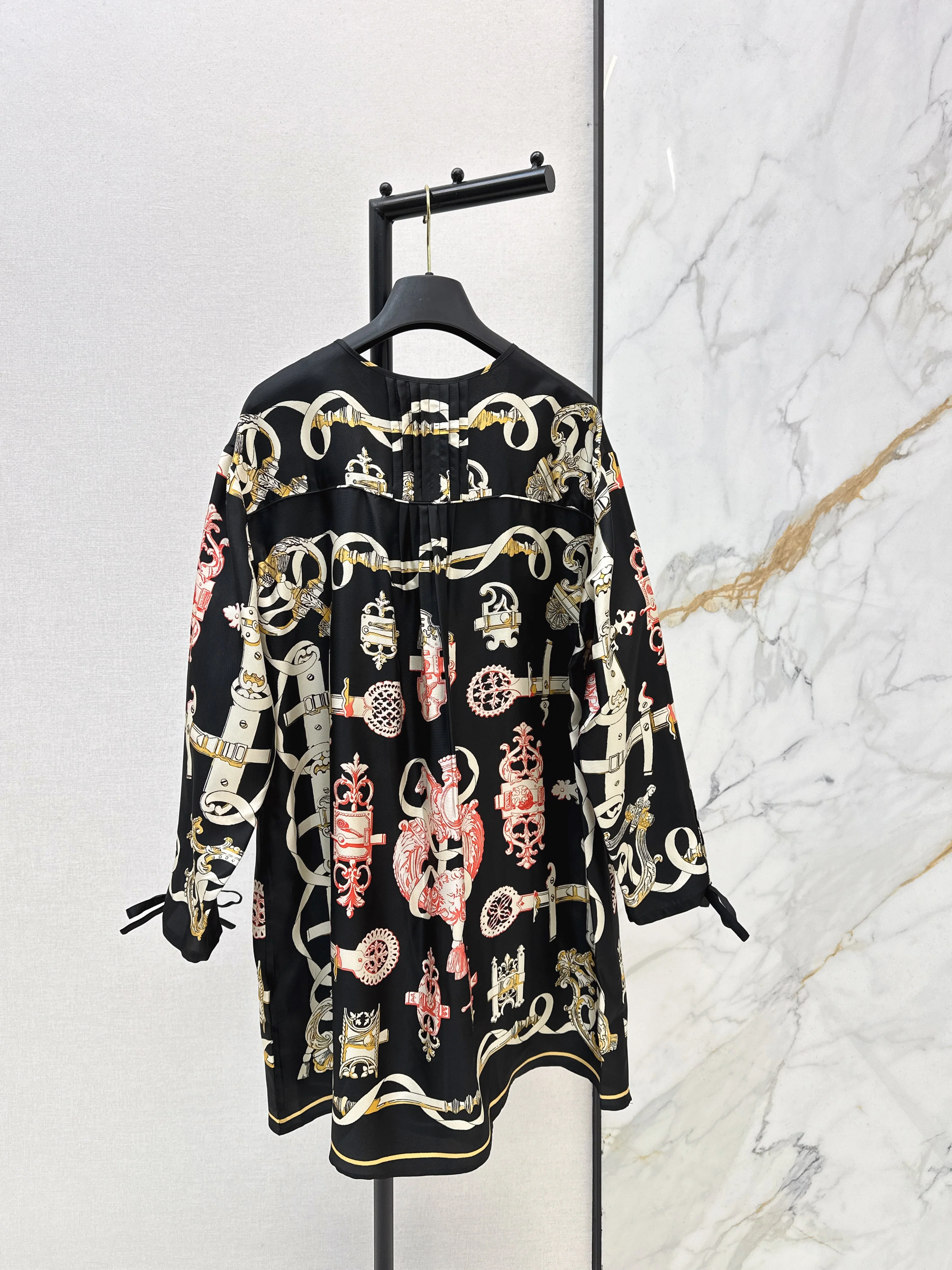 Herm 26ss print silk dress
