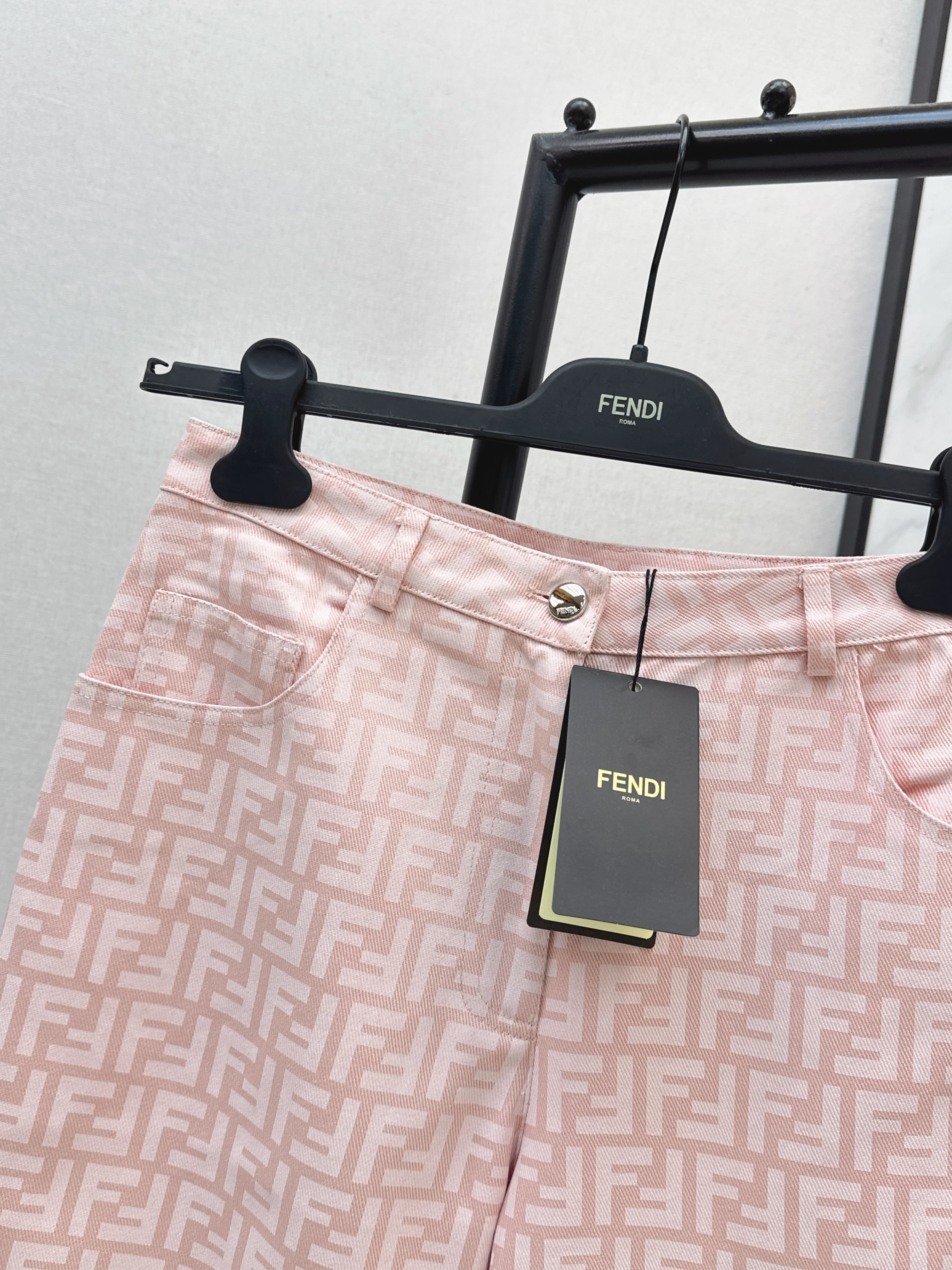 Fend 26ss jacquard denim pants