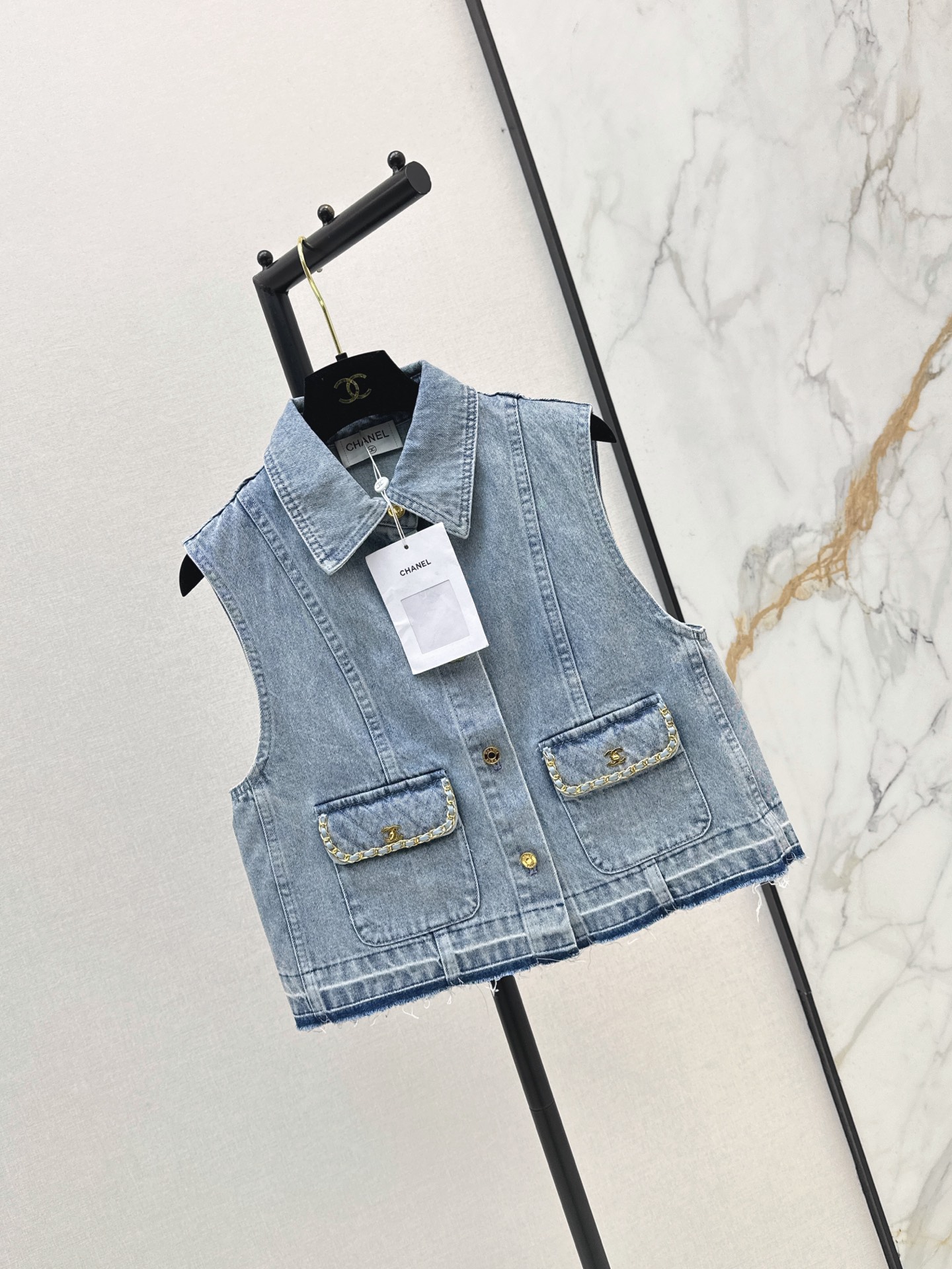 Chan 26ss denim vest jacket